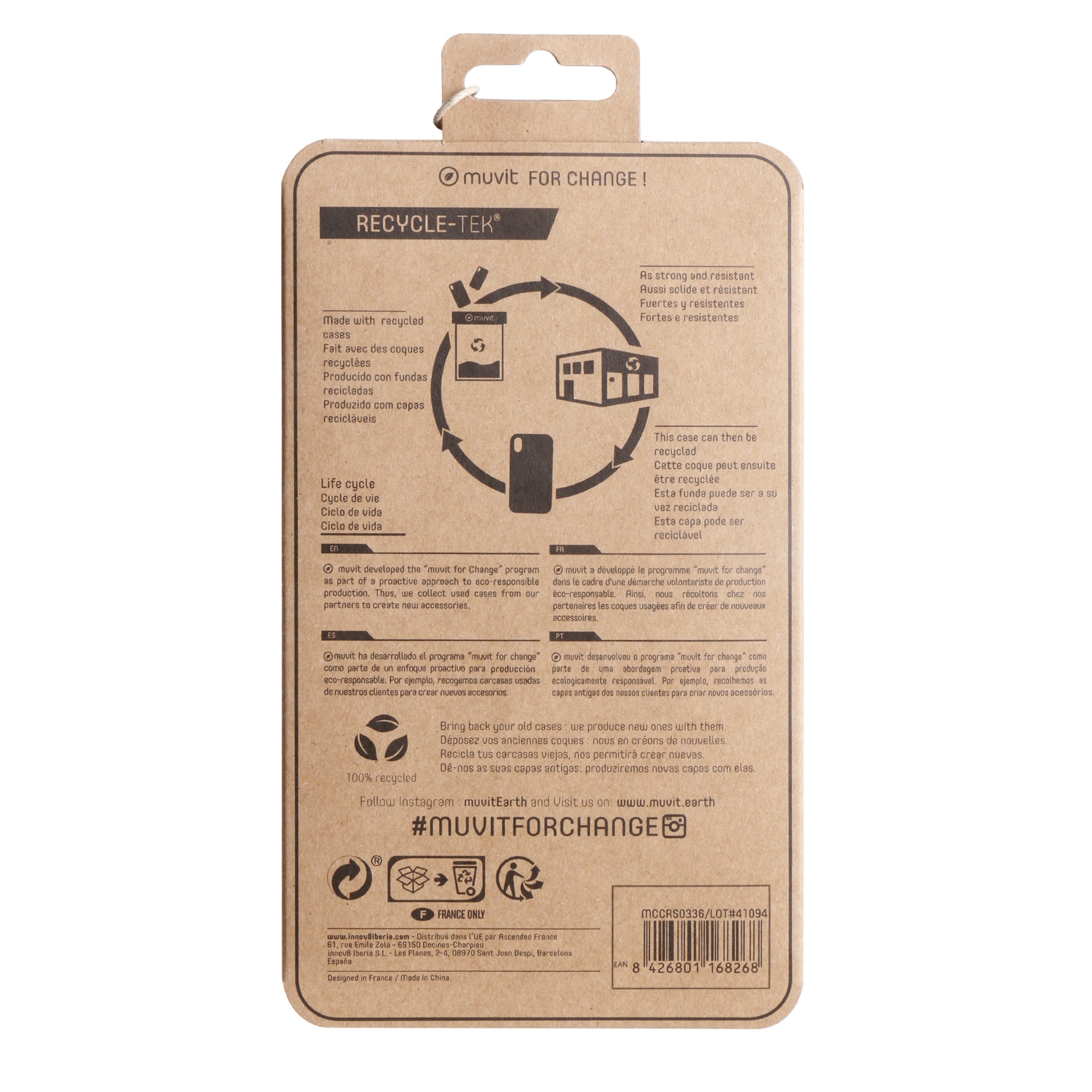 FUNDA MUVIT RECYCLETEK PARA APPLE IPHONE 14 PLUS TRANSPARENTE