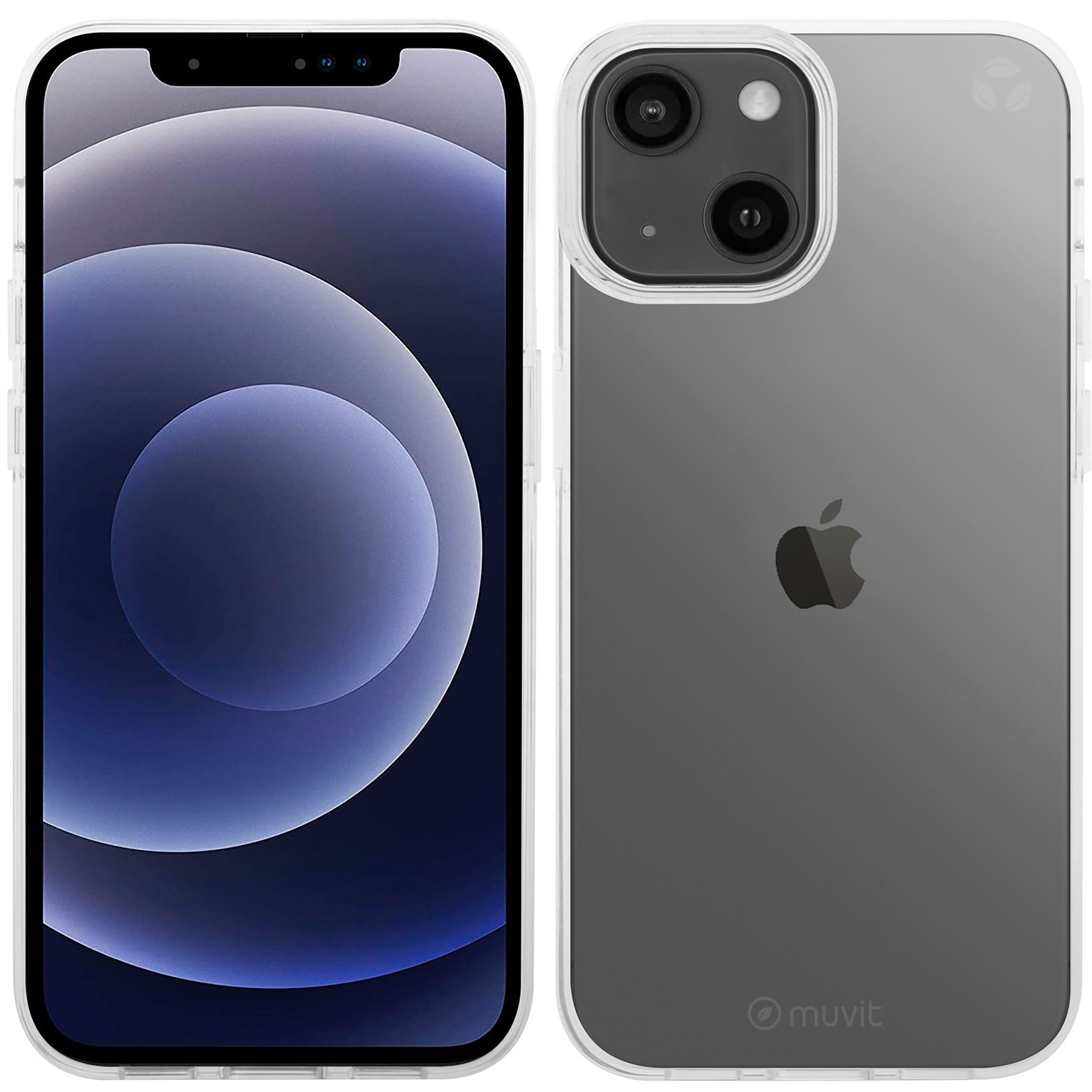 FUNDA MUVIT RECYCLETEK PARA APPLE IPHONE 13 TRANSPARENTE