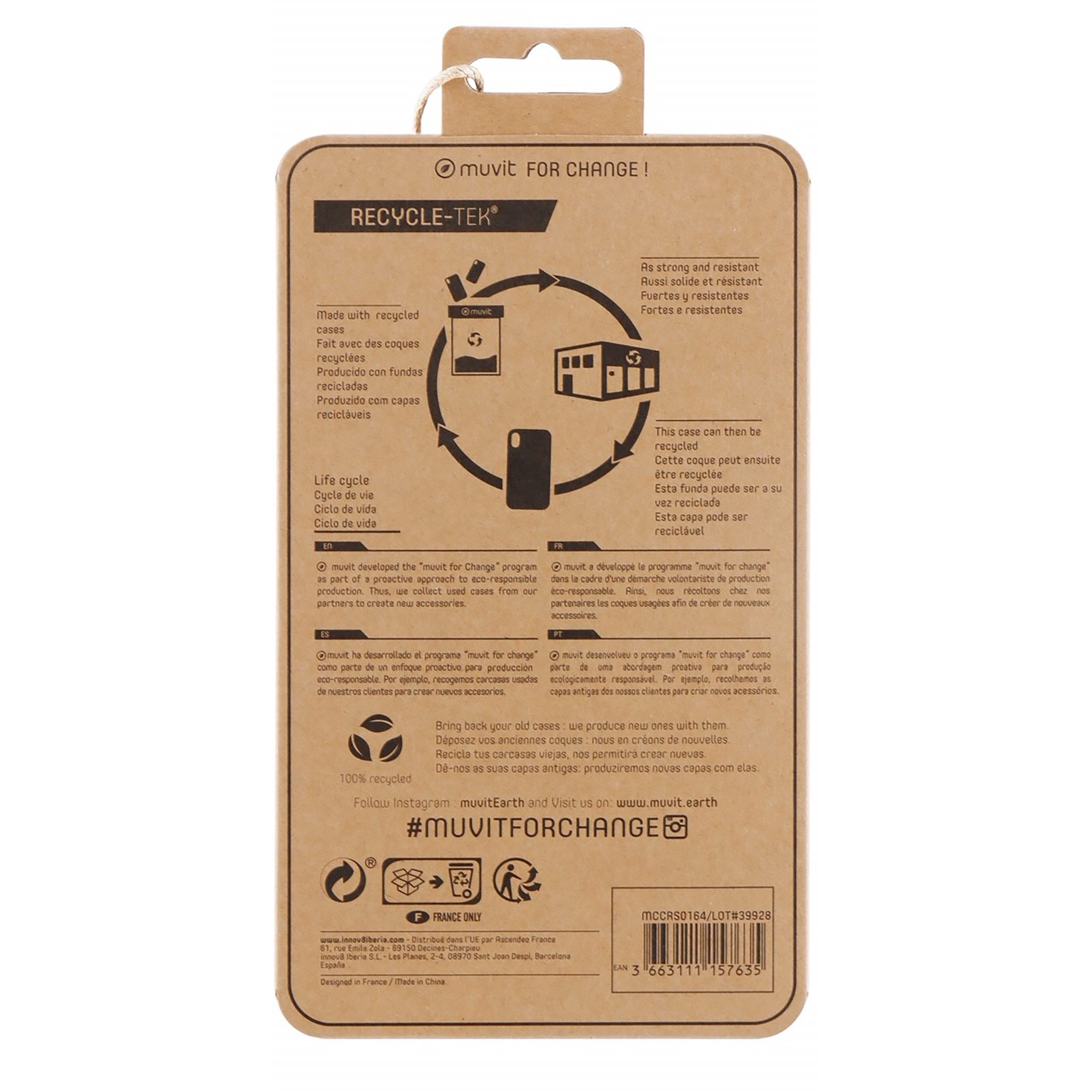 FUNDA MUVIT RECYCLETEK PARA APPLE IPHONE 13 PRO MAX NEGRA