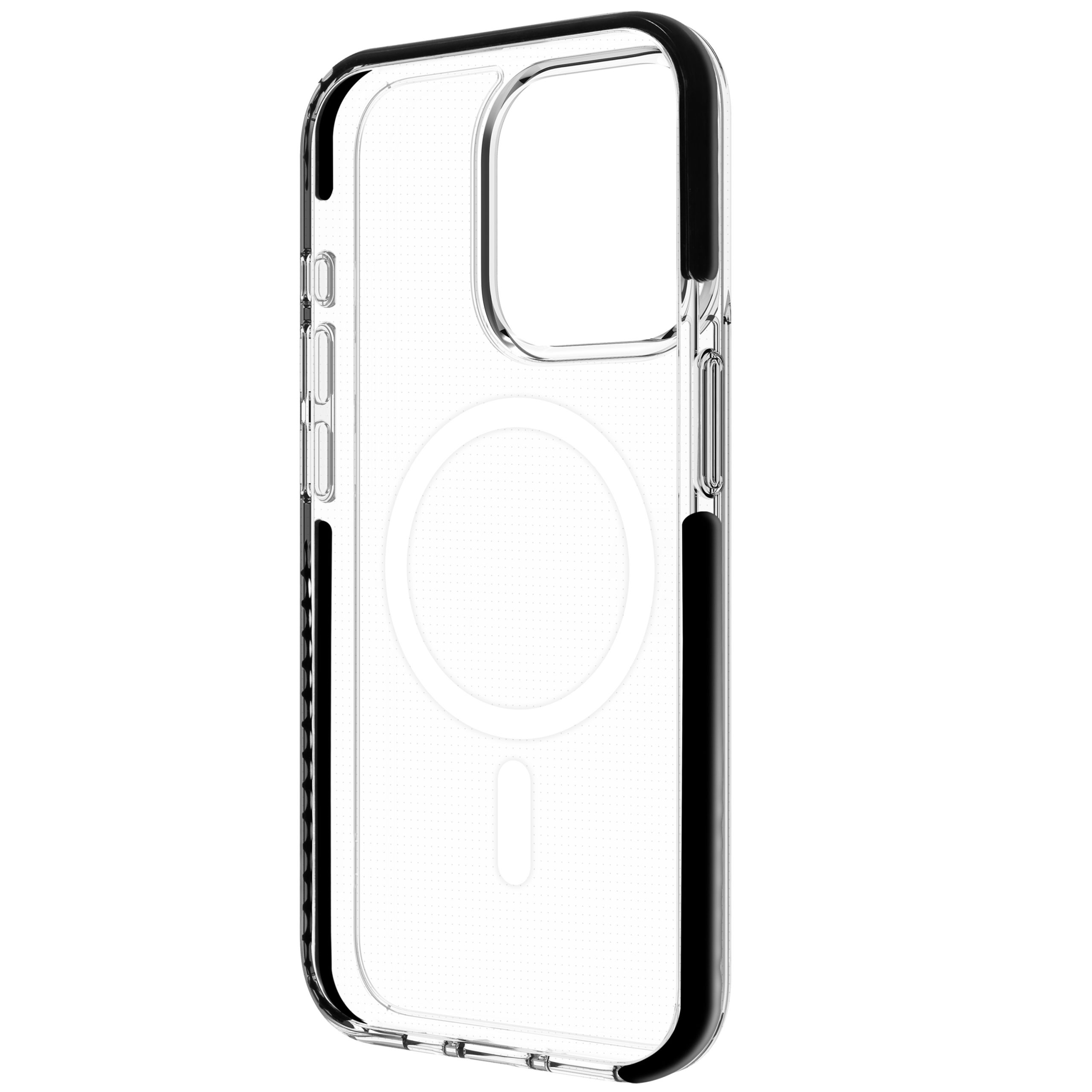 FUNDA MUVIT RECYCLETEK MAGSAFE SHOCKPROOF 3M PARA APPLE IPHONE 15 PRO MAX TRANSPARENTE/NEGRA