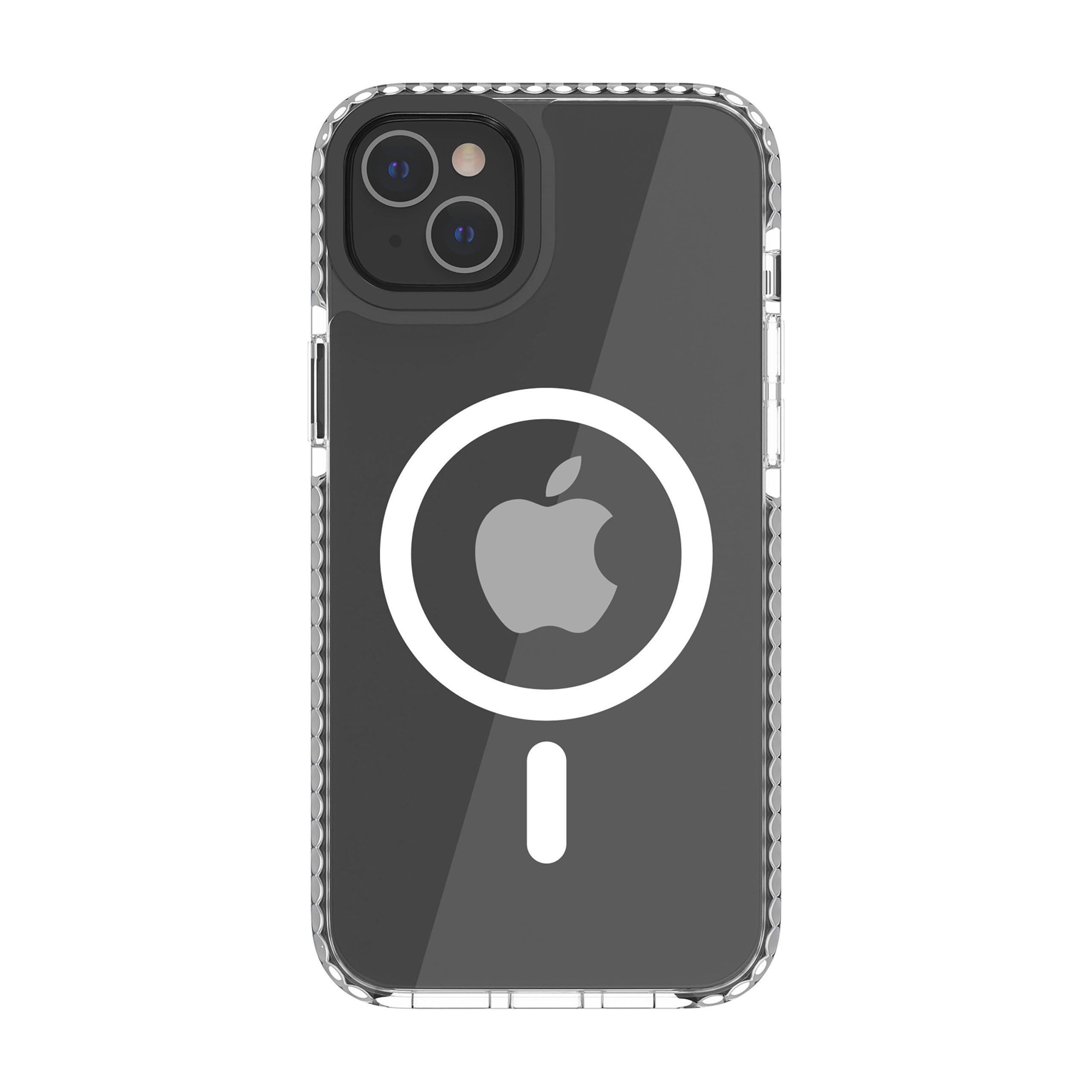 FUNDA MUVIT RECYCLETEK MAGSAFE SHOCKPROOF 3M PARA APPLE IPHONE 14 PLUS TRANSPARENTE/NEGRA