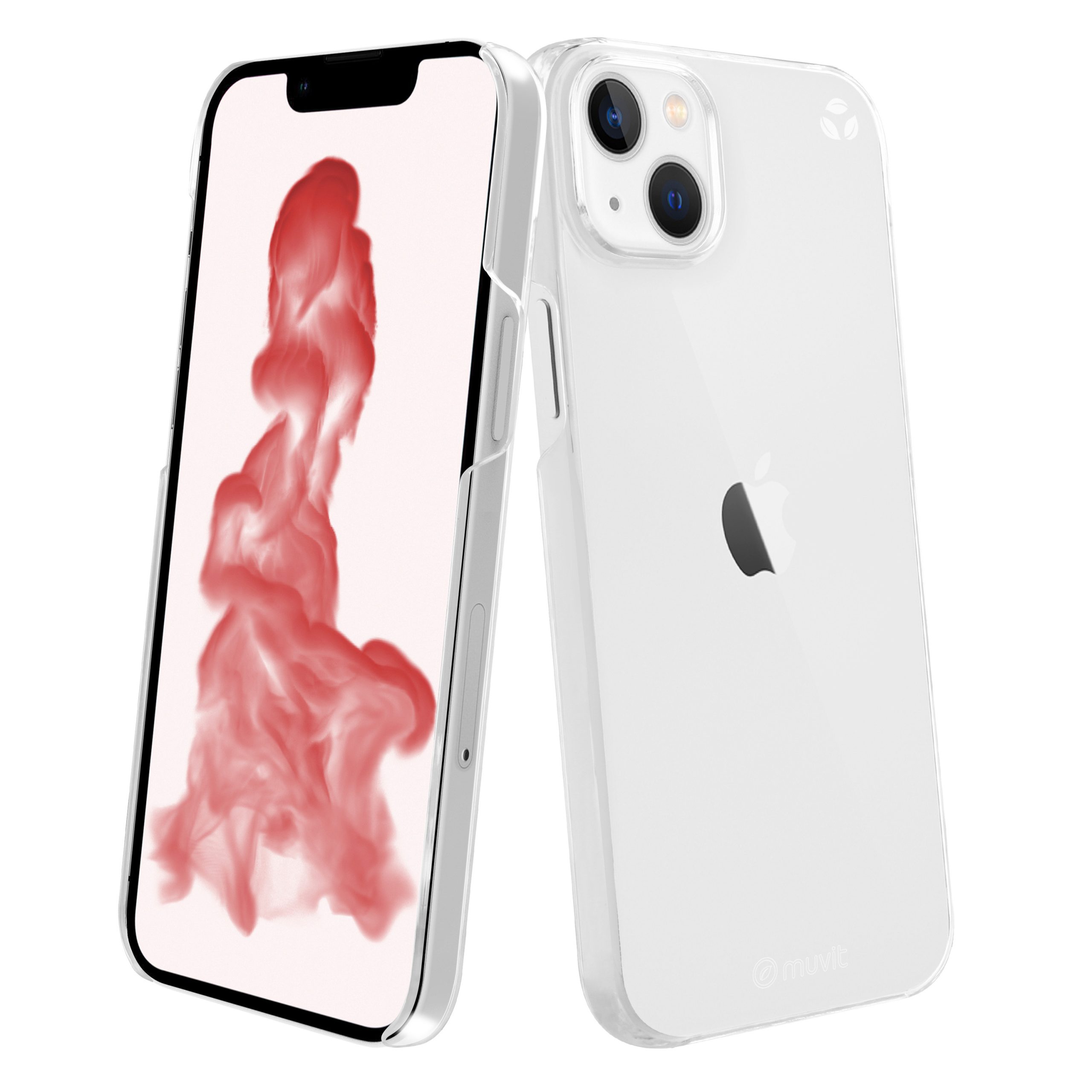 FUNDA MUVIT RECYCLETEK PARA APPLE IPHONE 14 PLUS TRANSPARENTE ANTIBACTERIAS