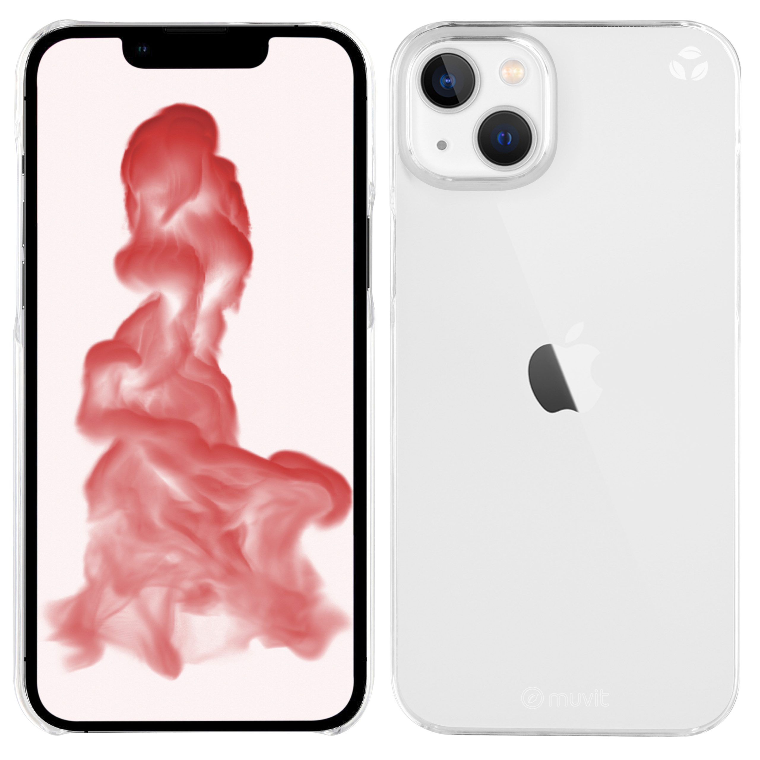 FUNDA MUVIT RECYCLETEK PARA APPLE IPHONE 14 PLUS TRANSPARENTE ANTIBACTERIAS