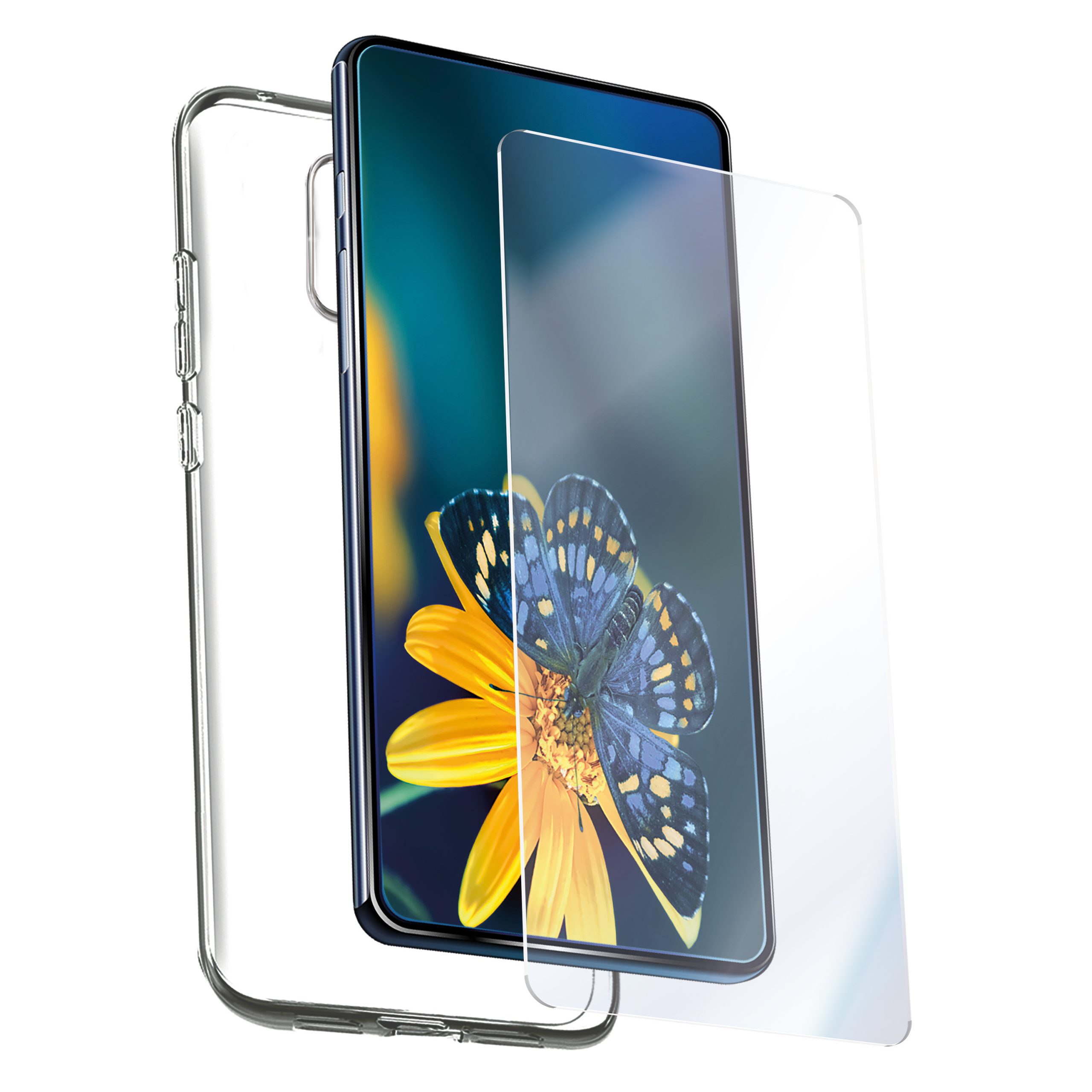 FUNDA MUVIT PARA SAMSUNG GALAXY A14 4G/5G + PROTECTOR DE PANTALLA VIDRIO TEMPLADO PLANO