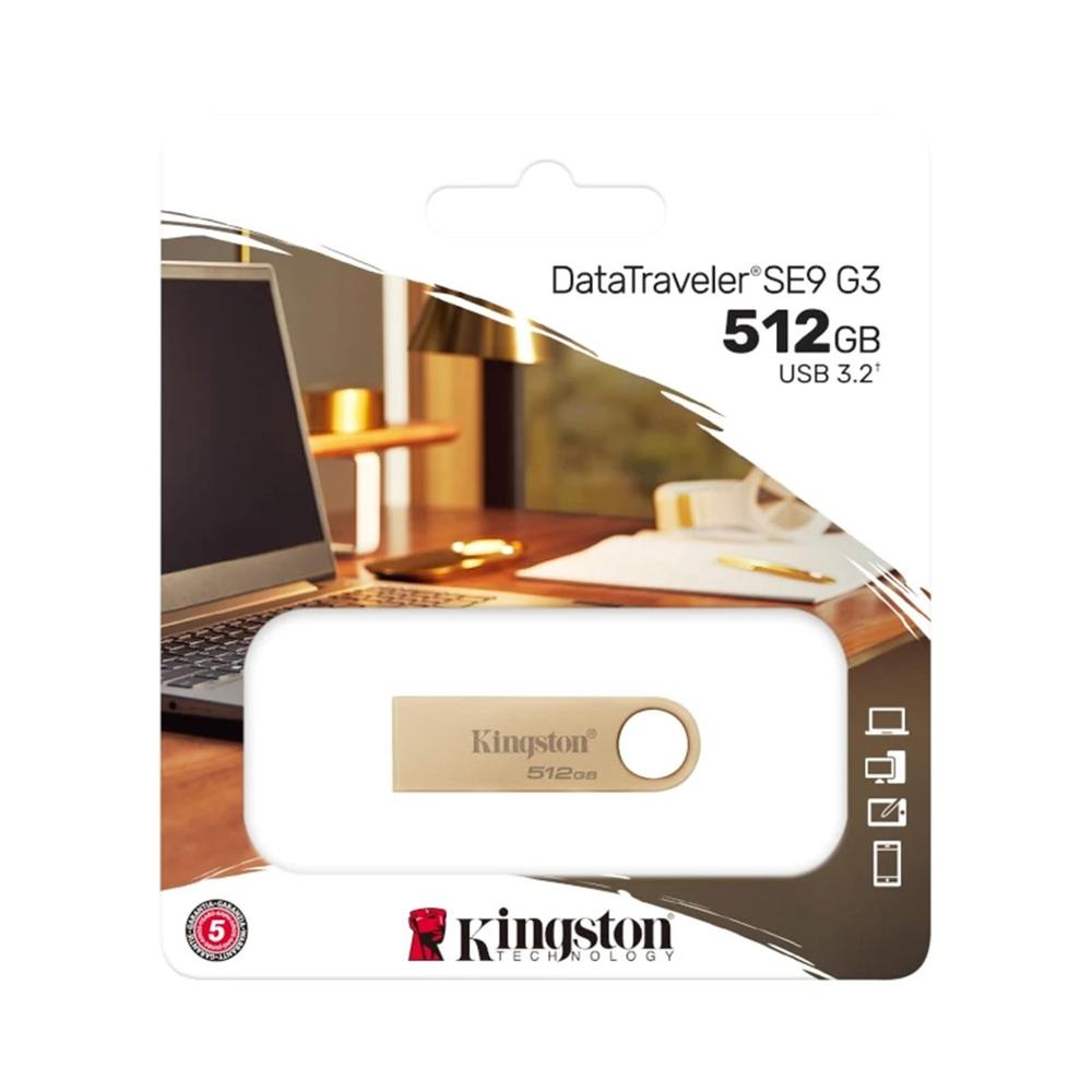 DataTraveler SE9 G3 unidad flash USB 512 GB USB tipo A 3.2 Gen 1 (3.1 Gen 1) Oro