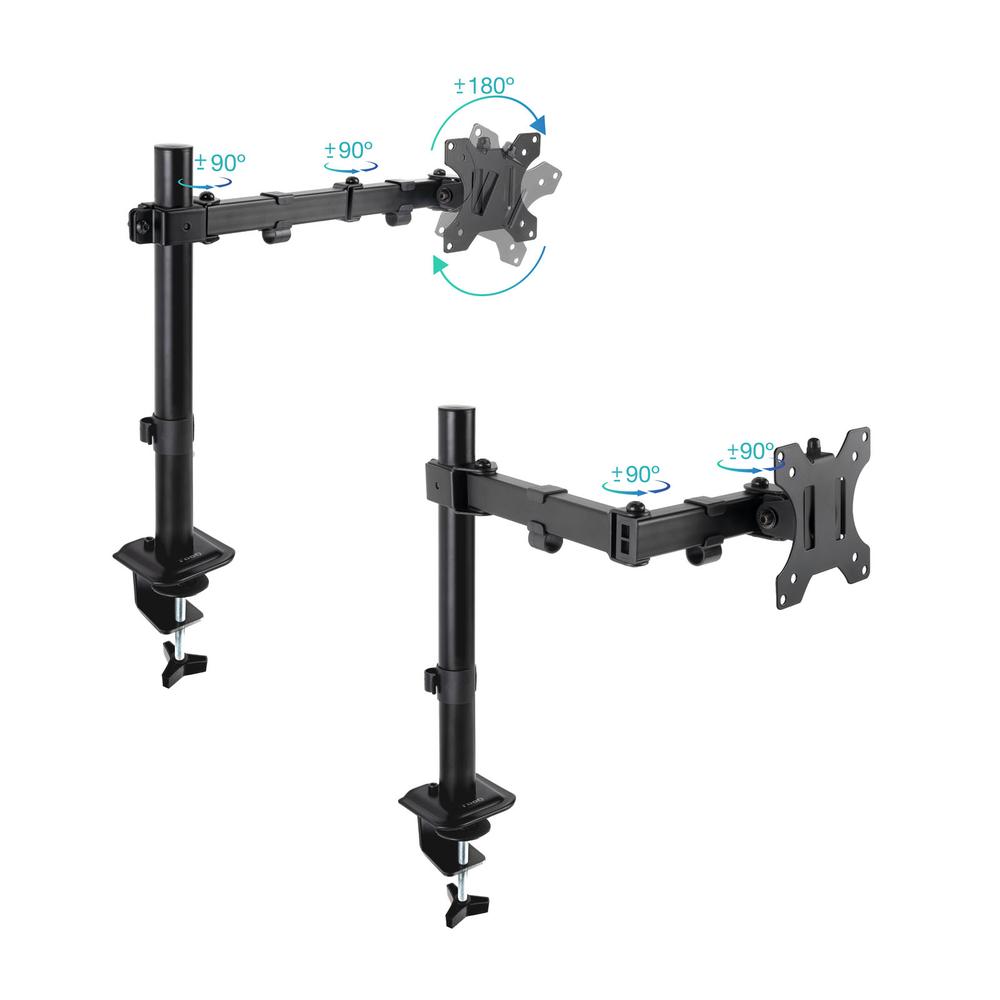 SOPORTE TOOQ MESA GIRA INCLI 1 BRAZO 17-32" NEGRO