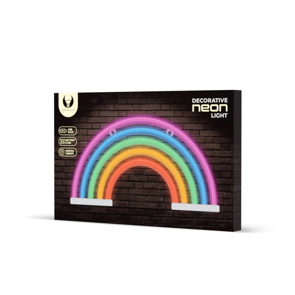 LAMPARA FOREVER NEON LED RAINBOW 5 COLORES