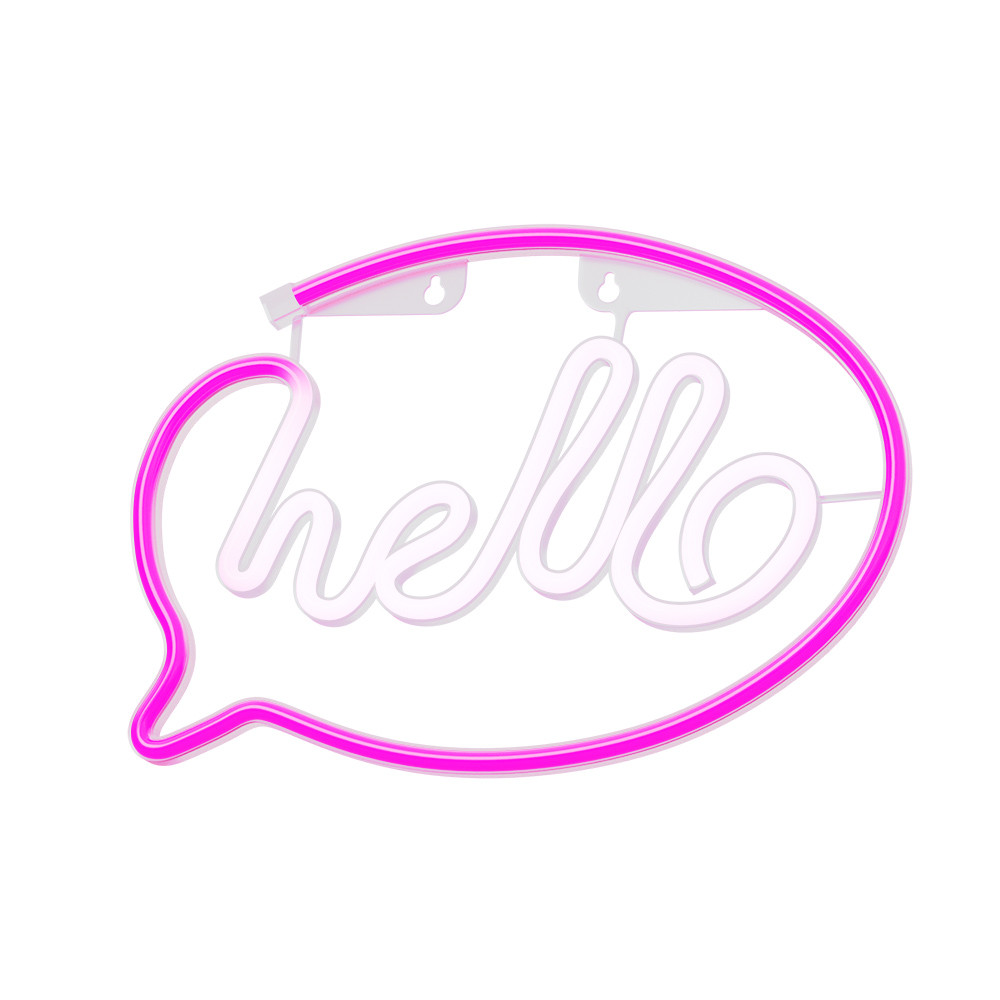 LAMPARA FOREVER NEON LED HELLO PINK WHITE