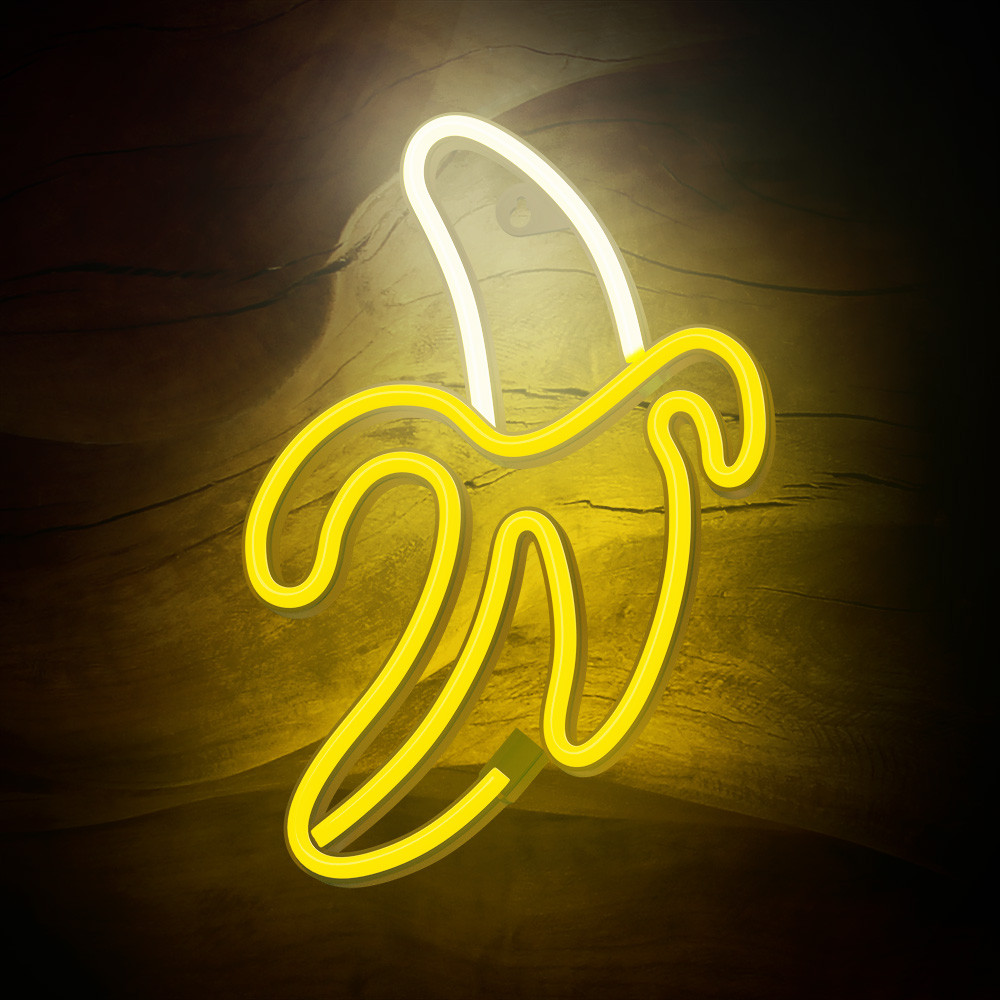 LAMPARA FOREVER NEON LED BANANA WHITE YELLOW