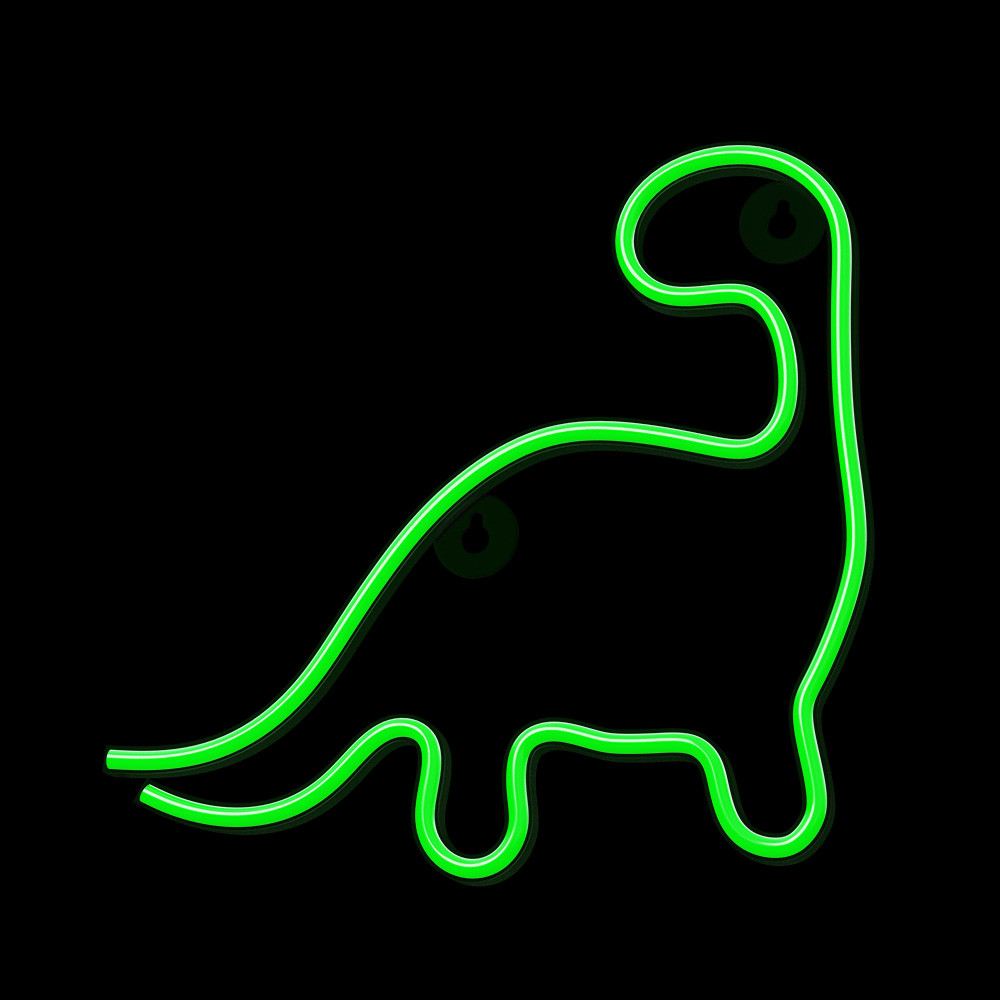 LAMPARA FOREVER NEON LED DINOSAUR GREEN