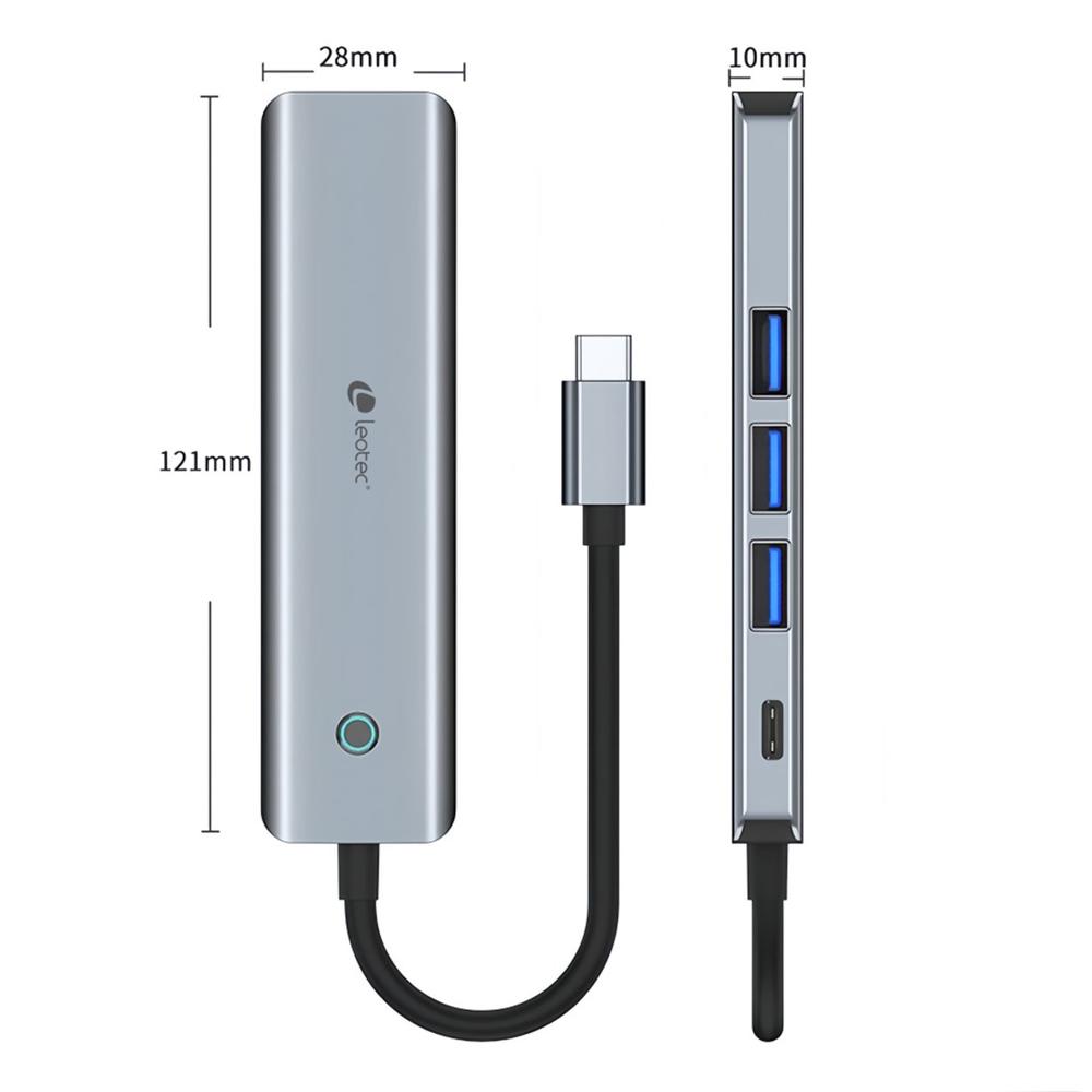 DOCKING STATION LEOTEC USB TIPO C 5 EN 1