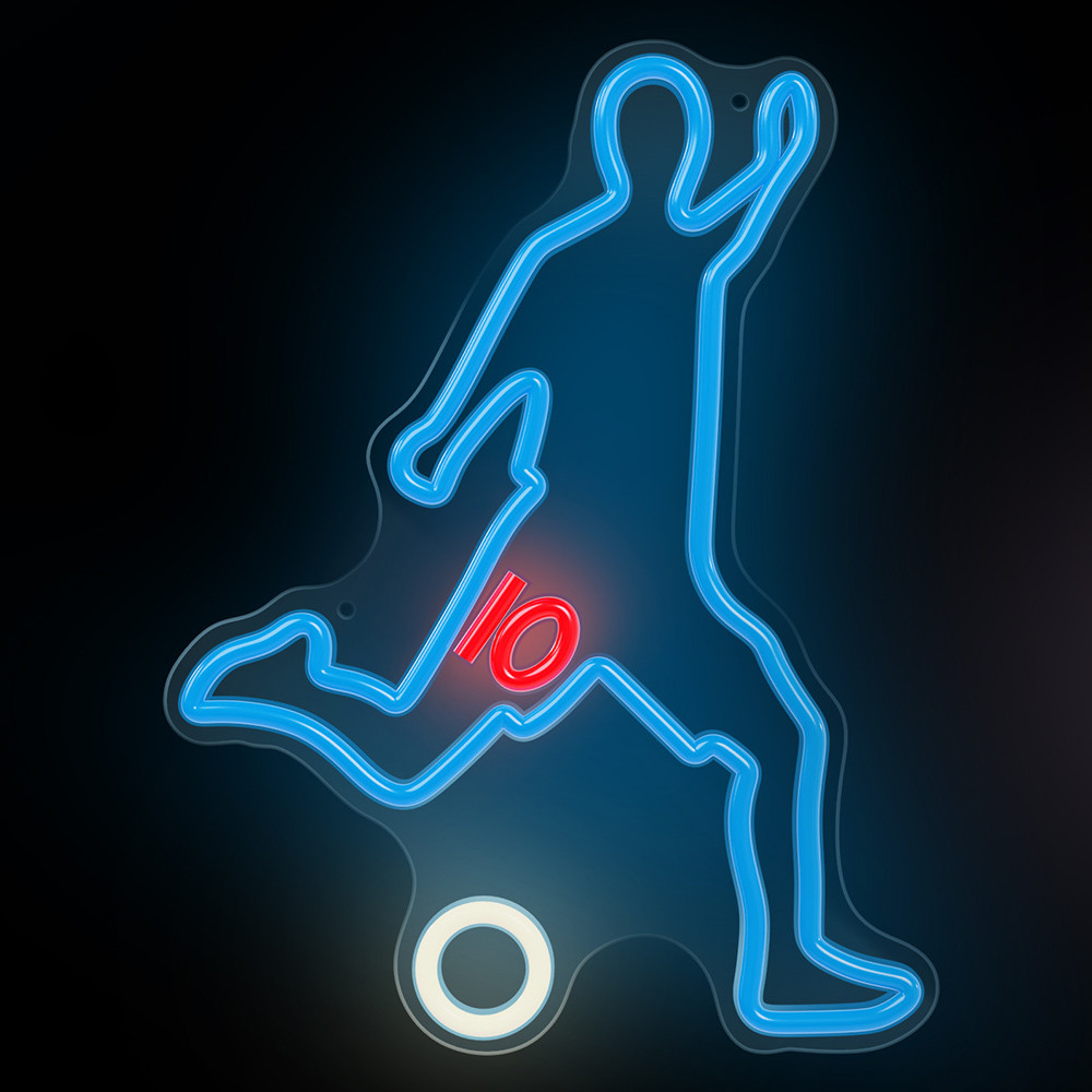 LAMPARA FOREVER NEON PLEXI LED FOOTBALLER WHITE
