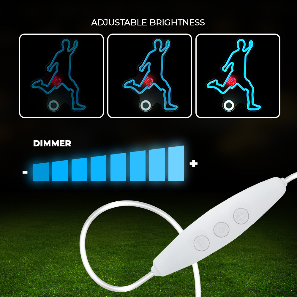 LAMPARA FOREVER NEON PLEXI LED FOOTBALLER WHITE