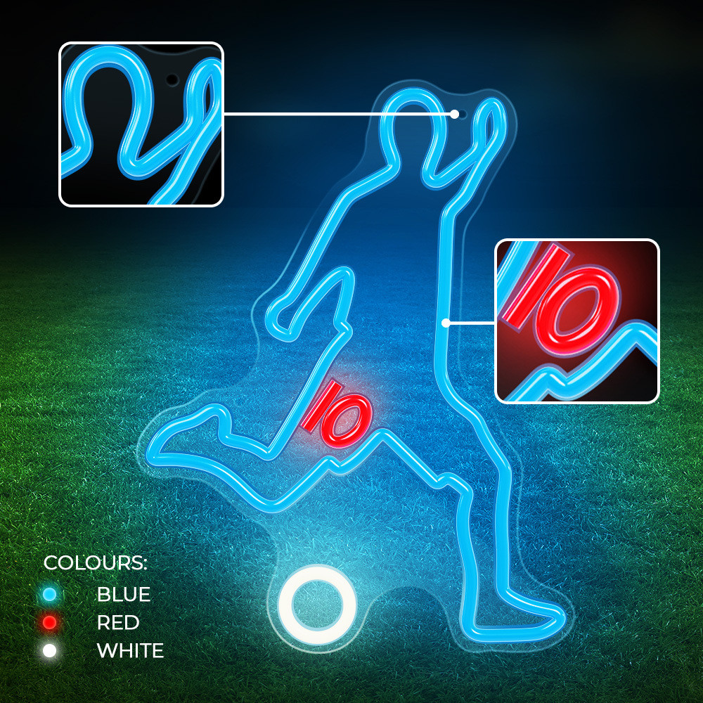 LAMPARA FOREVER NEON PLEXI LED FOOTBALLER WHITE