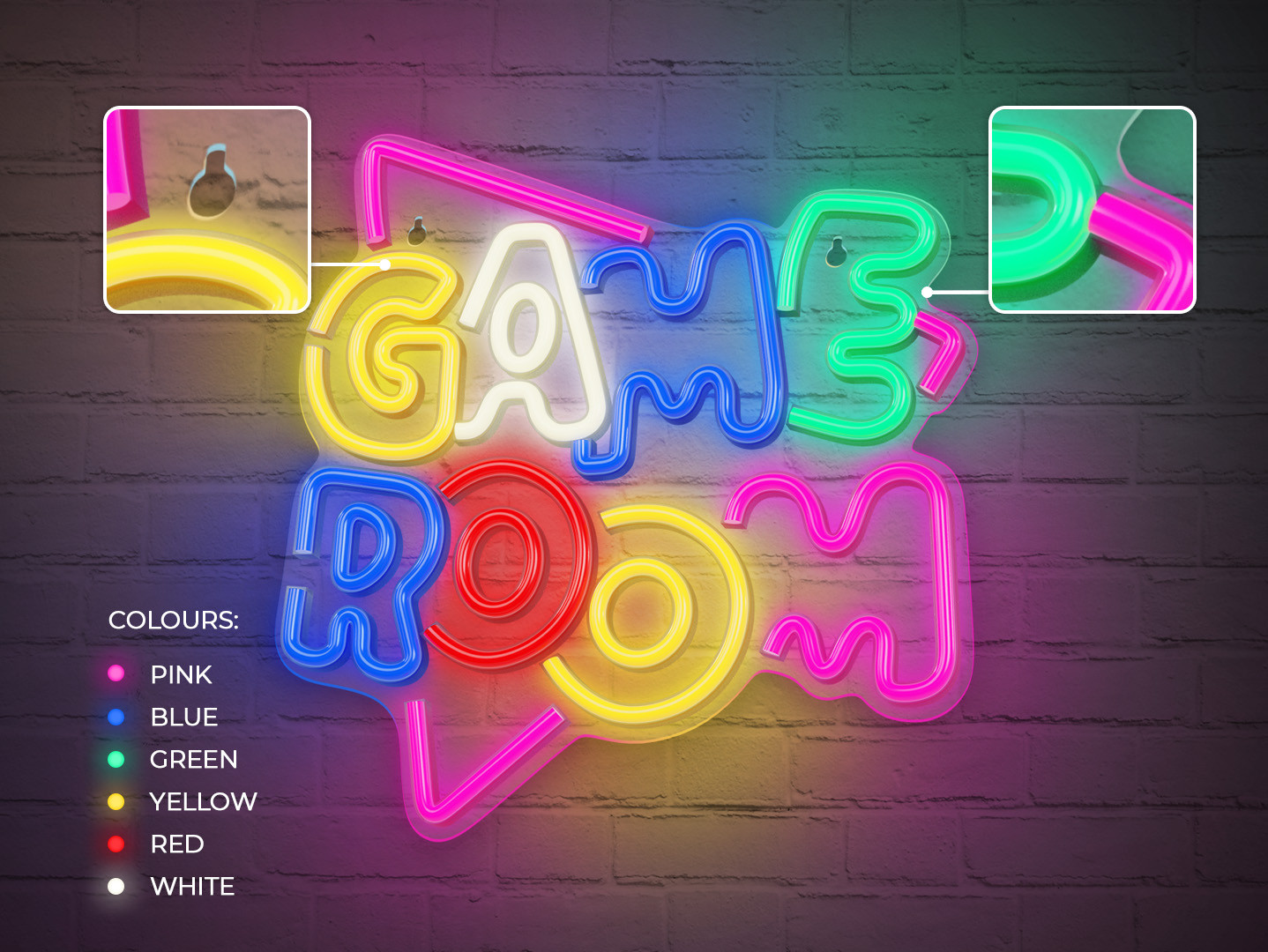 LAMPARA FOREVER NEON PLEXI LED GAME COLOR MULTICOLOR NEOLIA
