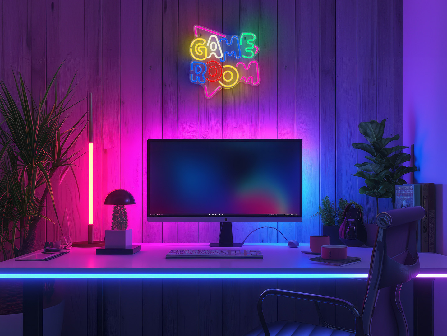 LAMPARA FOREVER NEON PLEXI LED GAME COLOR MULTICOLOR NEOLIA