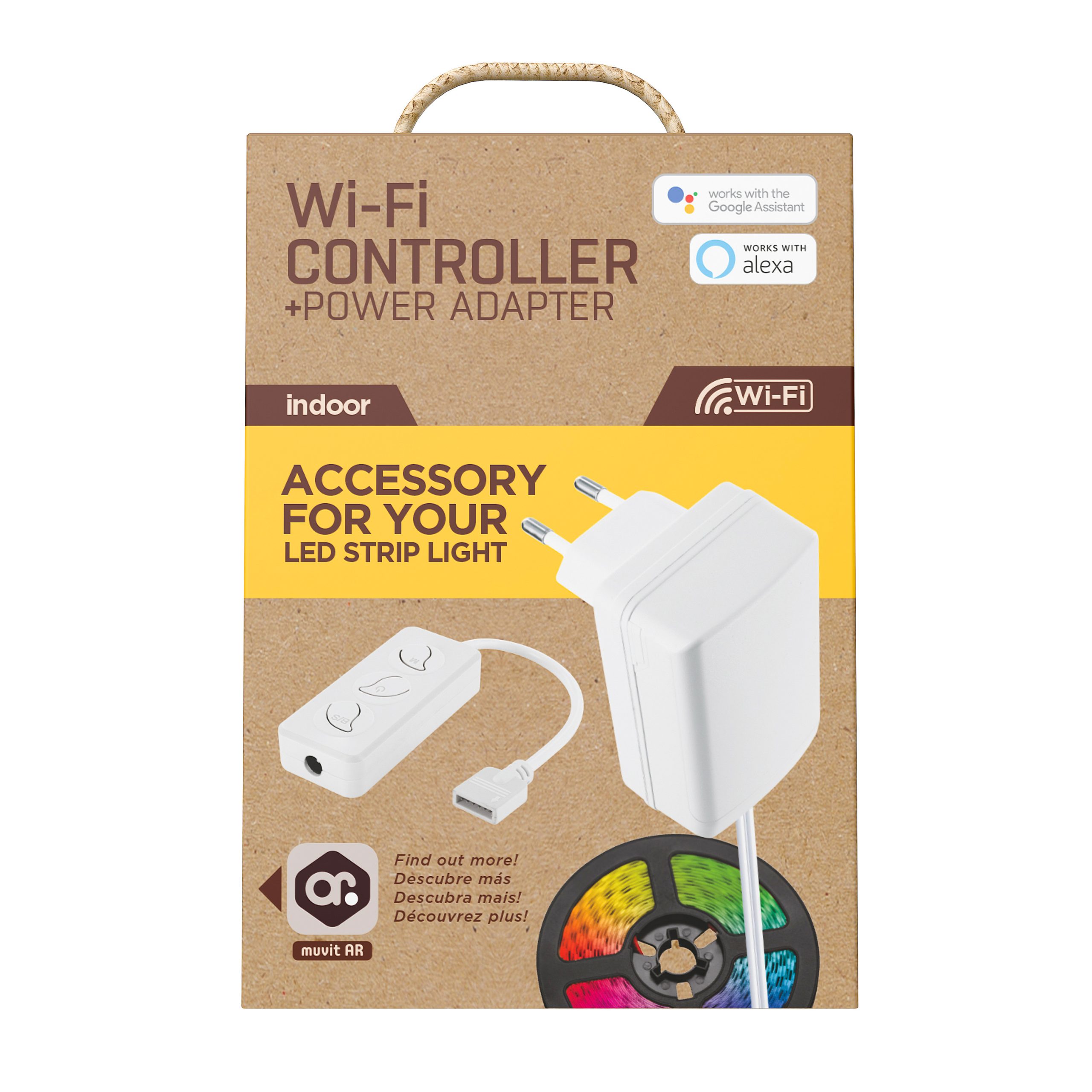 KIT MUVIT IO CONTROLADOR WIFI + TRANSFORMADOR PARA TIRAS LED