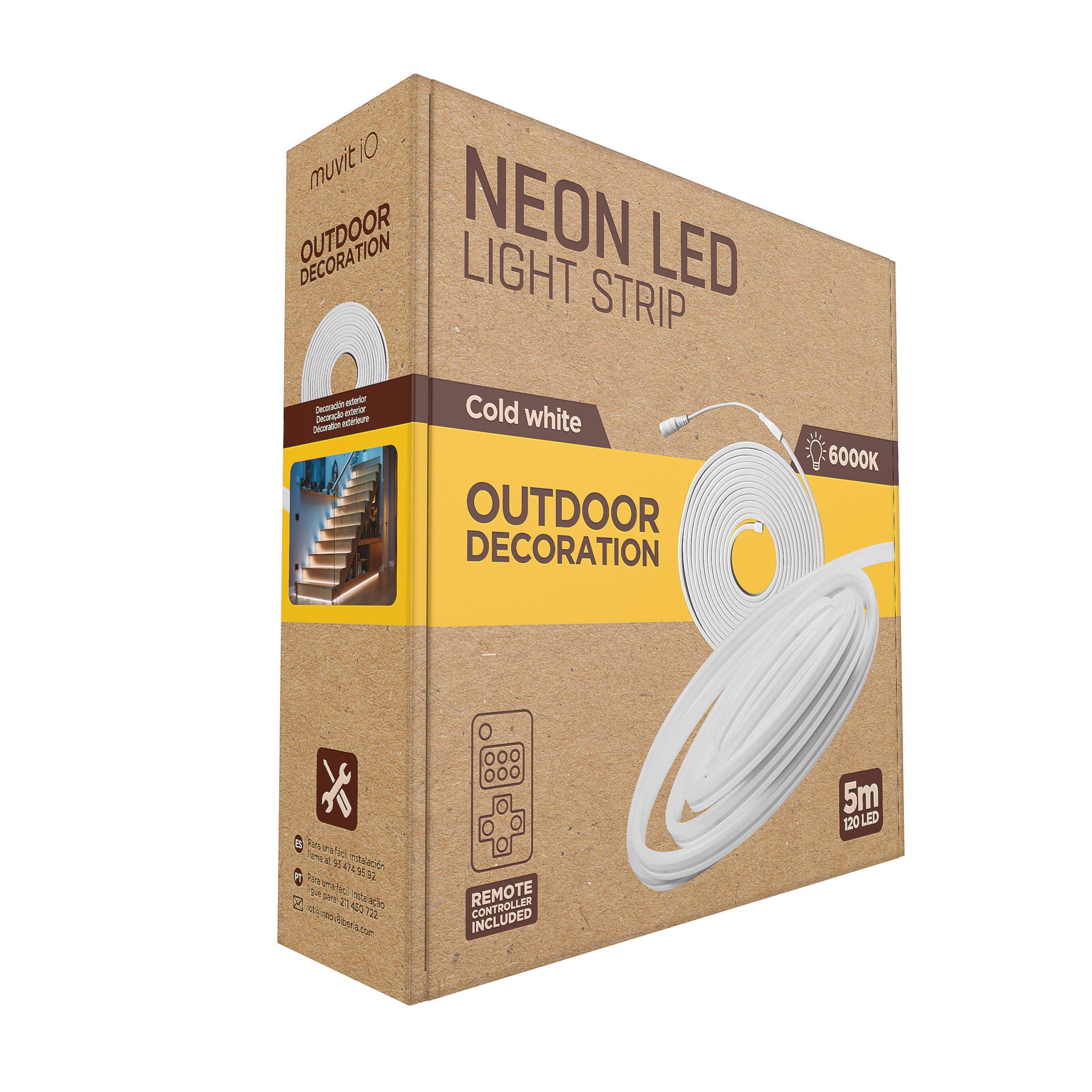 TIRA LED MUVIT IO NEON IP65 6000W 5M BLANCO FRIO