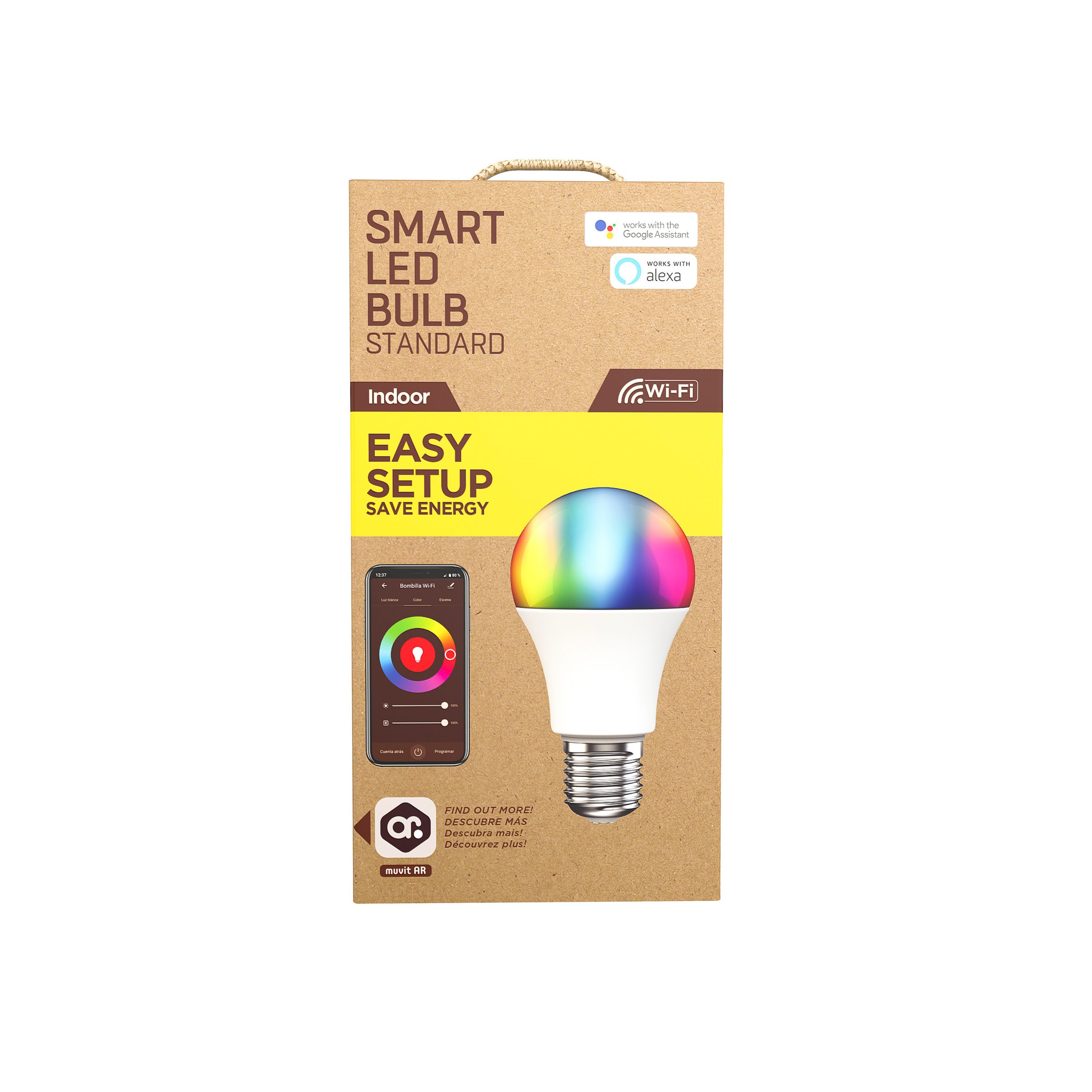 BOMBILLA MUVIT IO A60 E27 8.5W RGB
