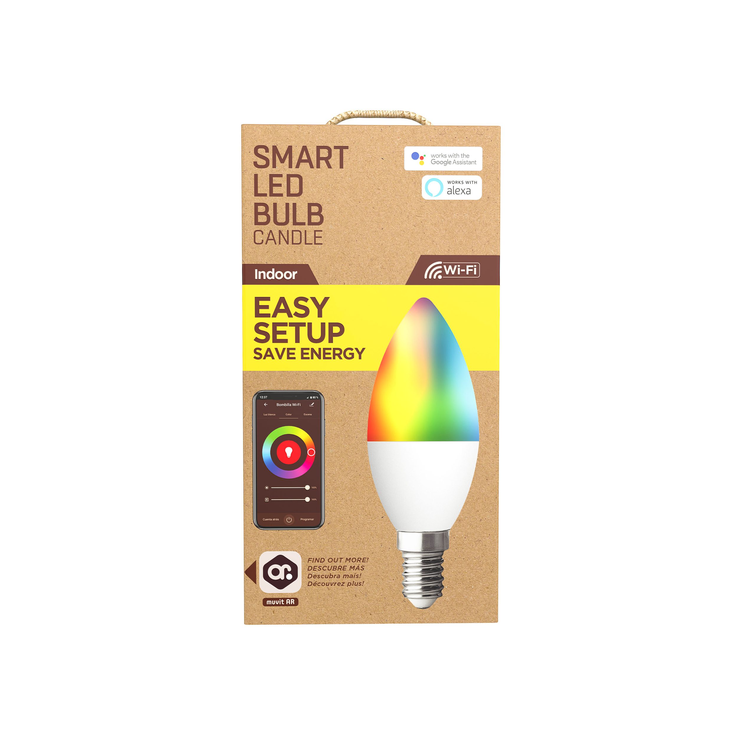 BOMBILLA MUVIT IO GLOBO E14 5W RGB