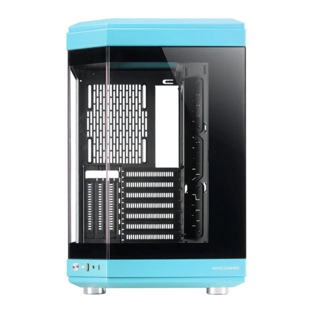 CAJA ORDENADOR MARS GAMING MC-3T ATX CRISTAL TEMPLADO AZUL