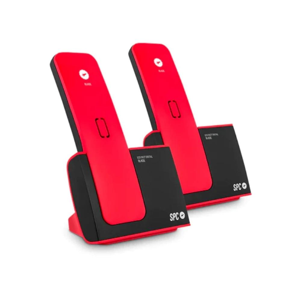 TELEFONO FIJO INALAMBRICO SPC DECT BLADE DUO ROJO