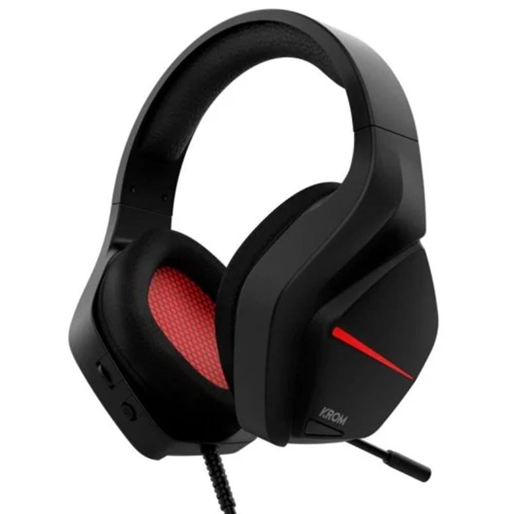 AURICULARES GAMING KROM KOPA MOVE JACK 3.5MM NEGRO/ROJO