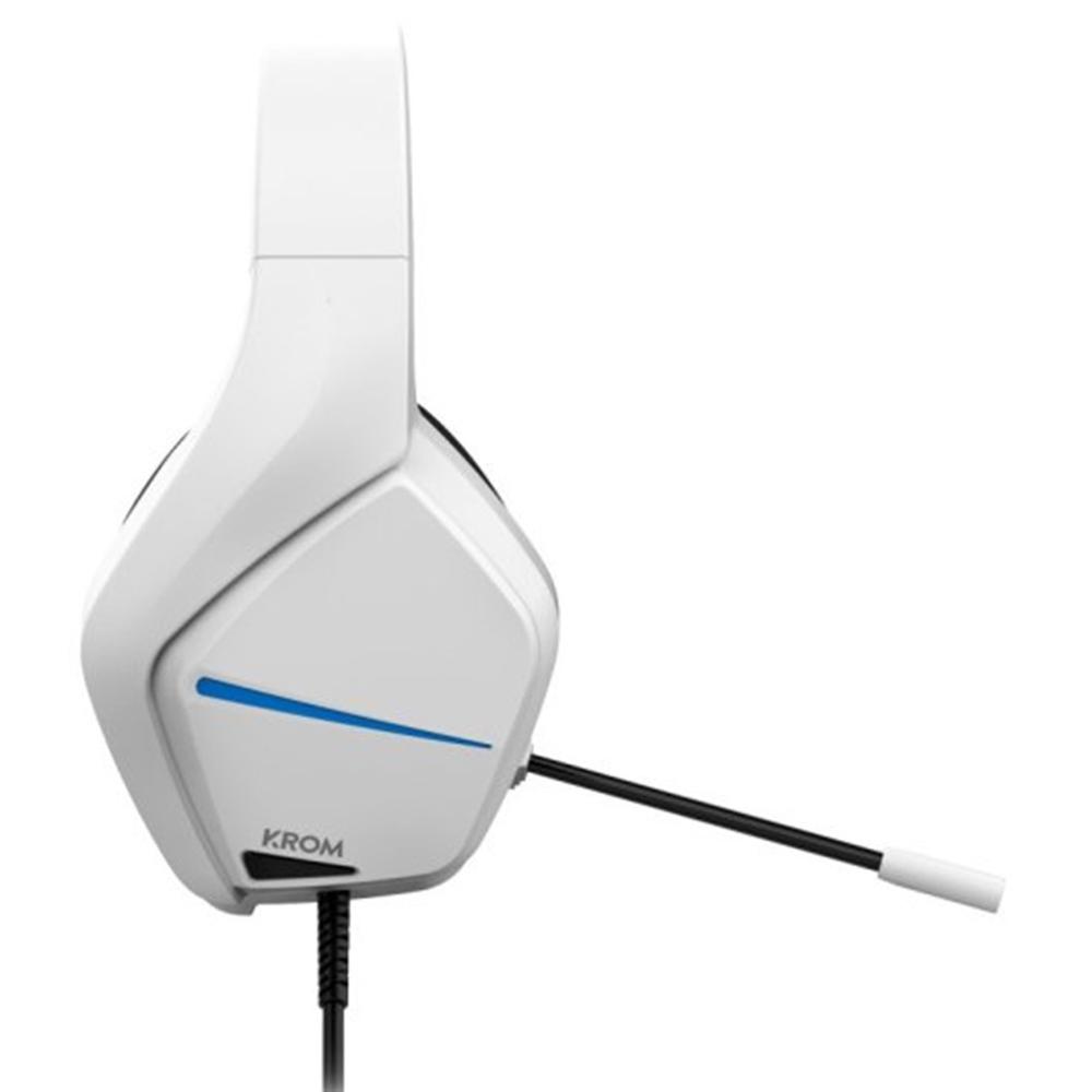 AURICULARES GAMING KROM KOPA MOVE JACK 3.5MM BLANCO/AZUL