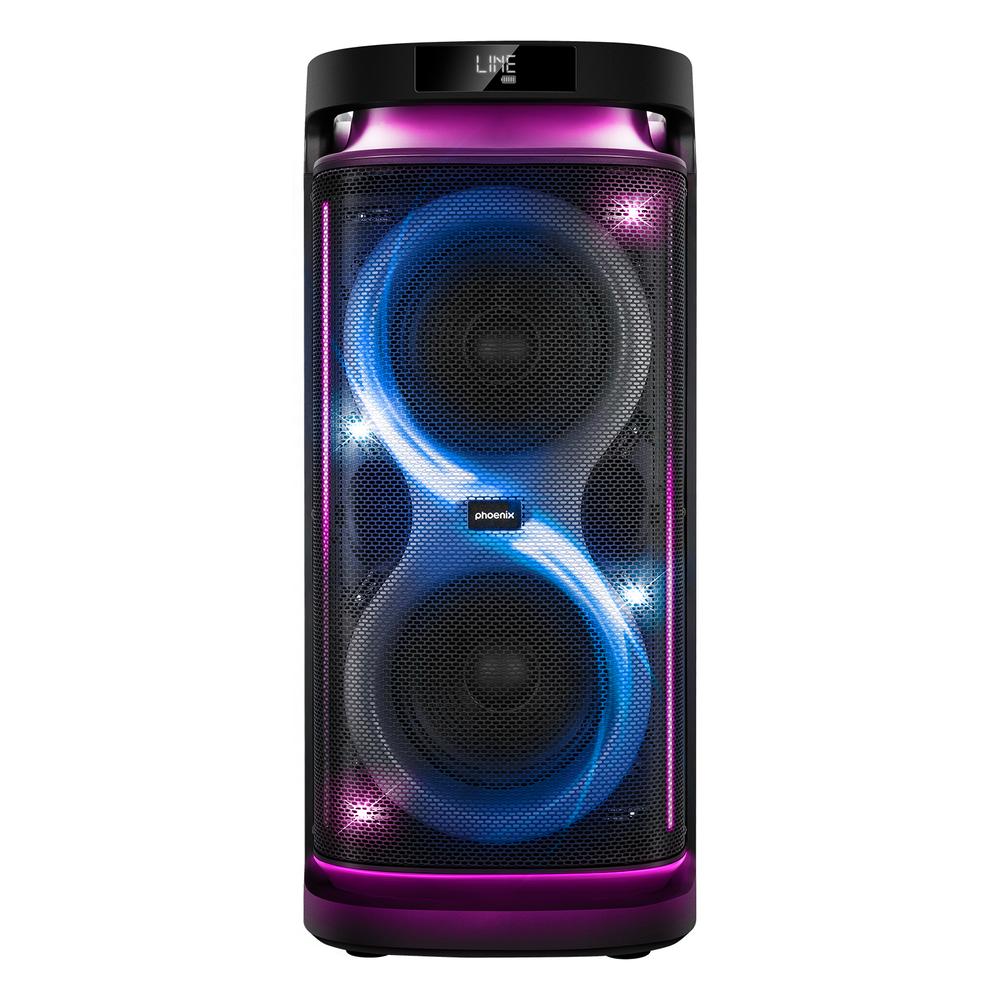 Altavoz RumbleBoss XL Phoenix 160W RMS Bateria 7000 mah Funcion Karaoke 2 Microfonos Inalambricos Incluidos