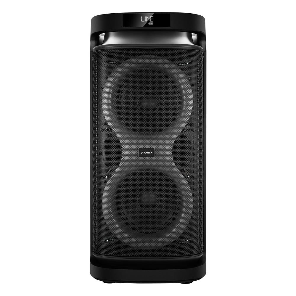 Altavoz RumbleBoss XL Phoenix 160W RMS Bateria 7000 mah Funcion Karaoke 2 Microfonos Inalambricos Incluidos