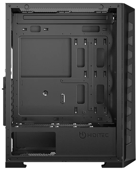 CAJA ORDENADOR GAMING HIDITEC E-ATX MH12 METAL MESH ARGB CRISTAL TEMPLADO NEGRO