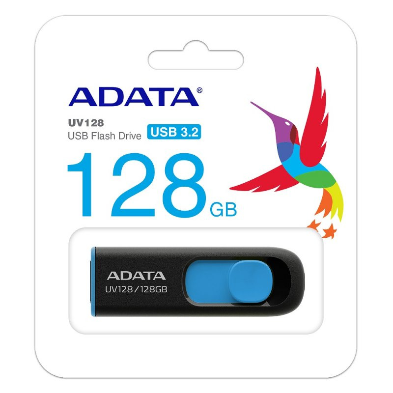 MEMORIA USB 3.2 ADATA UV128 128GB NEGRO/AZUL