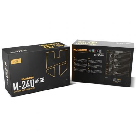 KIT REFRIGERACION LIQUIDA NOX HUMMER M-240 ARGB 2X 120MM NEGRO