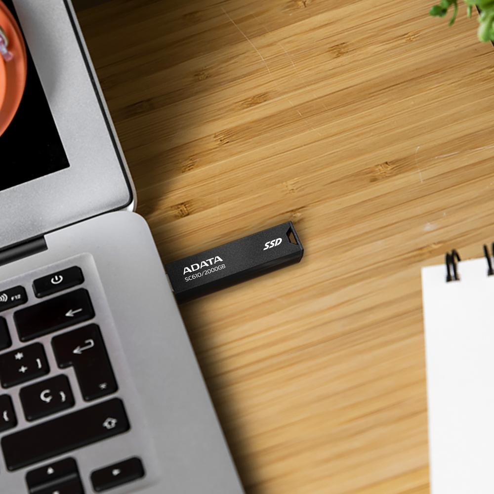 DISCO DURO EXTERNO SSD ADATA SC610 1TB USB 3.2 NEGRO