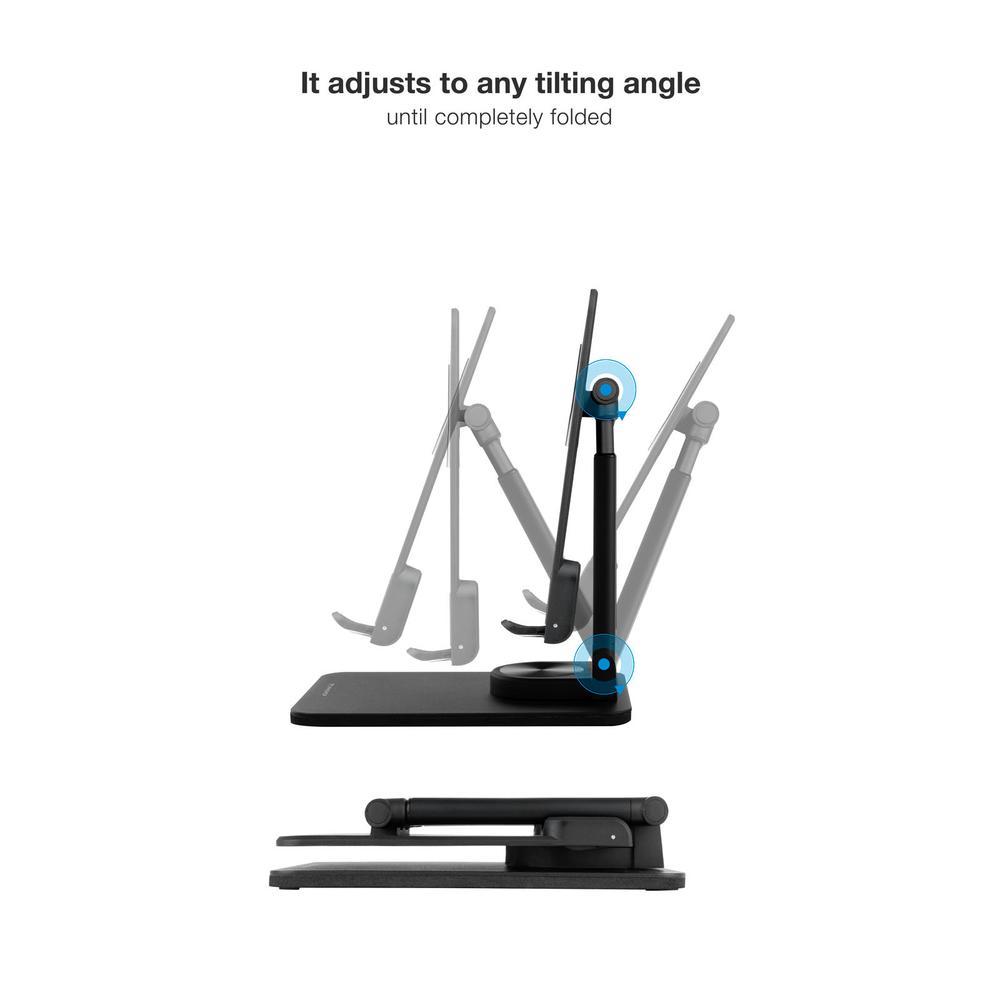 SOPORTE TOOQ PLEGABLE PARA TABLET HASTA 12.9" NEGRO