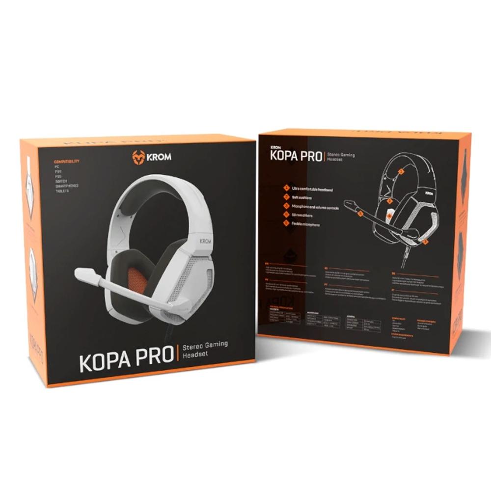 AURICULAR GAMING KROM KOPA PRO BLANCO