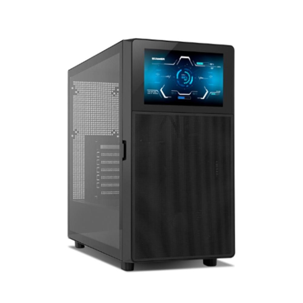 CAJA ORDENADOR GAMING NOX HUMMER BIOS ATX LCD 8" CRISTAL TEMPLADO NEGRA