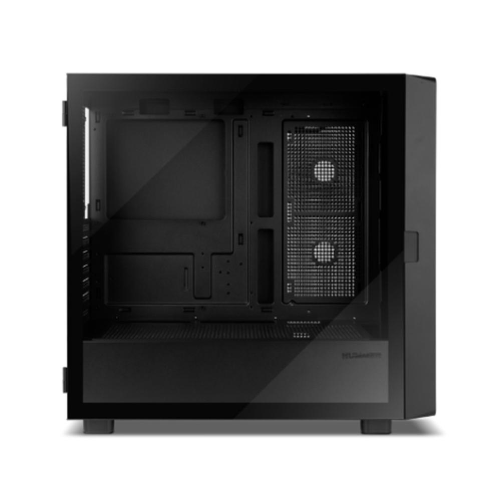 CAJA ORDENADOR GAMING NOX HUMMER BIOS ATX LCD 8" CRISTAL TEMPLADO NEGRA