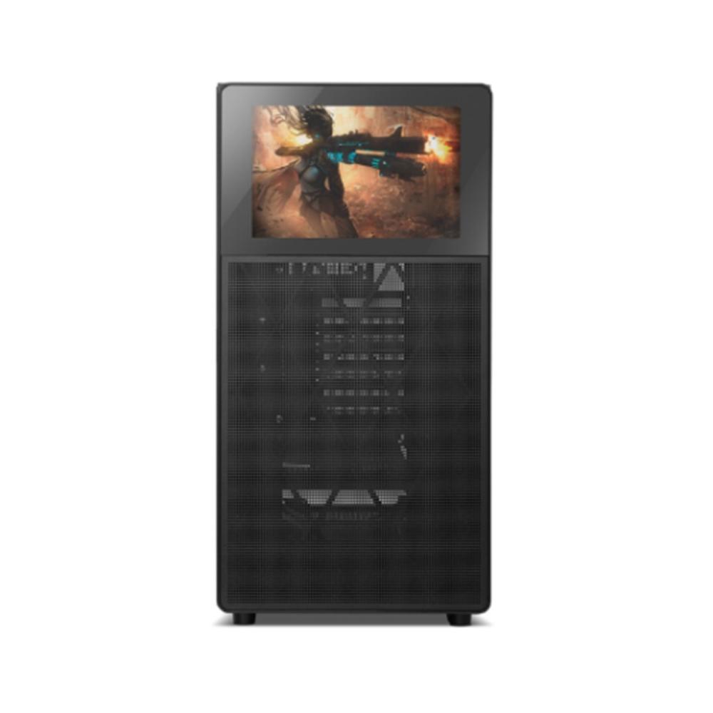 CAJA ORDENADOR GAMING NOX HUMMER BIOS ATX LCD 8" CRISTAL TEMPLADO NEGRA