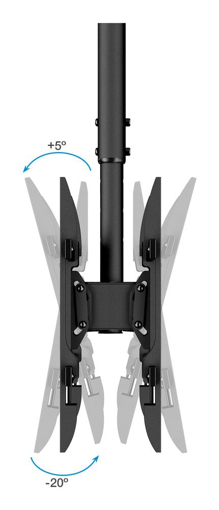 SOPORTE TECHO DOBLE TOOQ VESA HASTA 86" 600X400MM MAX 50KG/PANTALLA