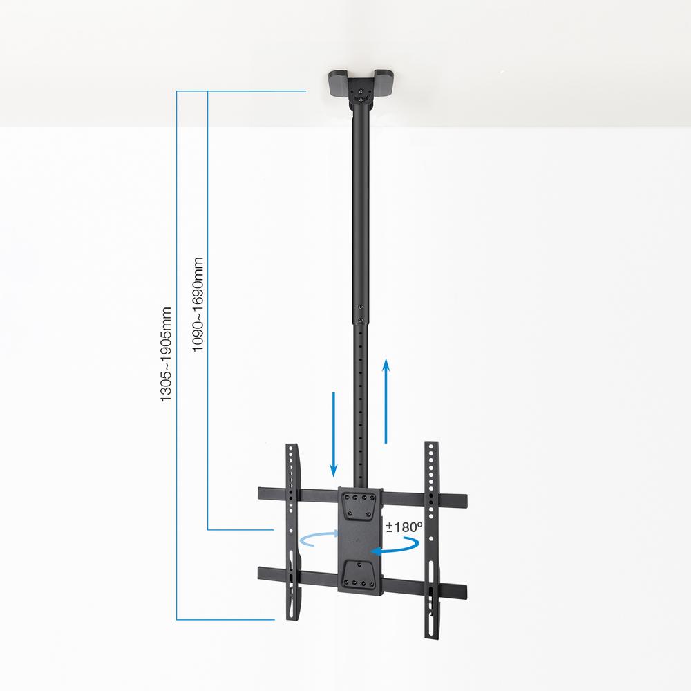 SOPORTE TECHO TOOQ VESA HASTA 75" 400X400MM MAX 60KG