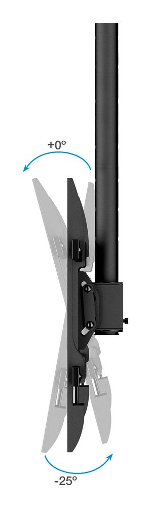 SOPORTE TECHO TOOQ VESA HASTA 75" 400X400MM MAX 60KG