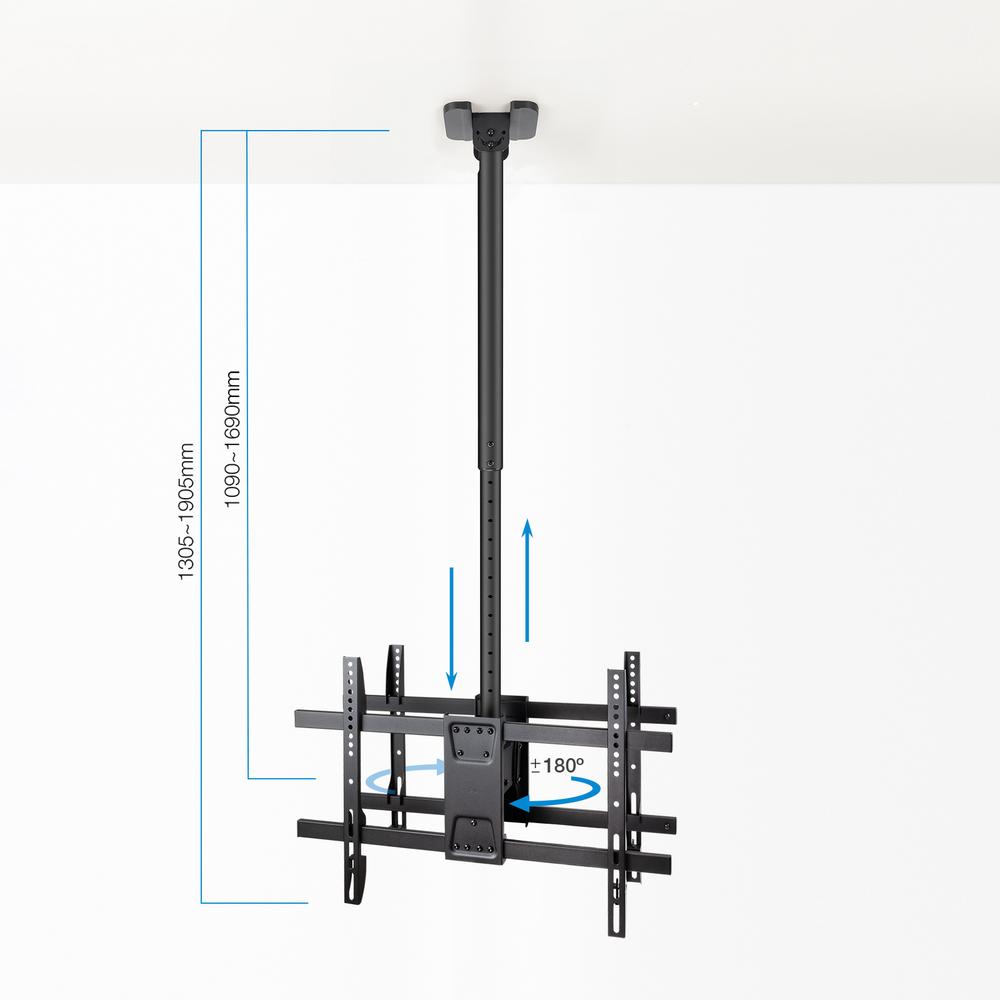 SOPORTE TECHO DOBLE TOOQ VESA HASTA 86" 600X400MM MAX 50KG/PANTALLA