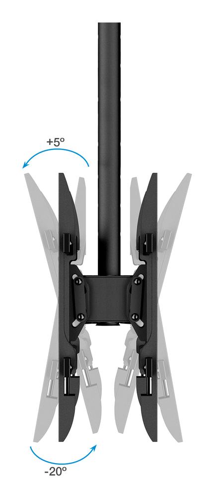 SOPORTE TECHO DOBLE TOOQ VESA HASTA 86" 600X400MM MAX 50KG/PANTALLA