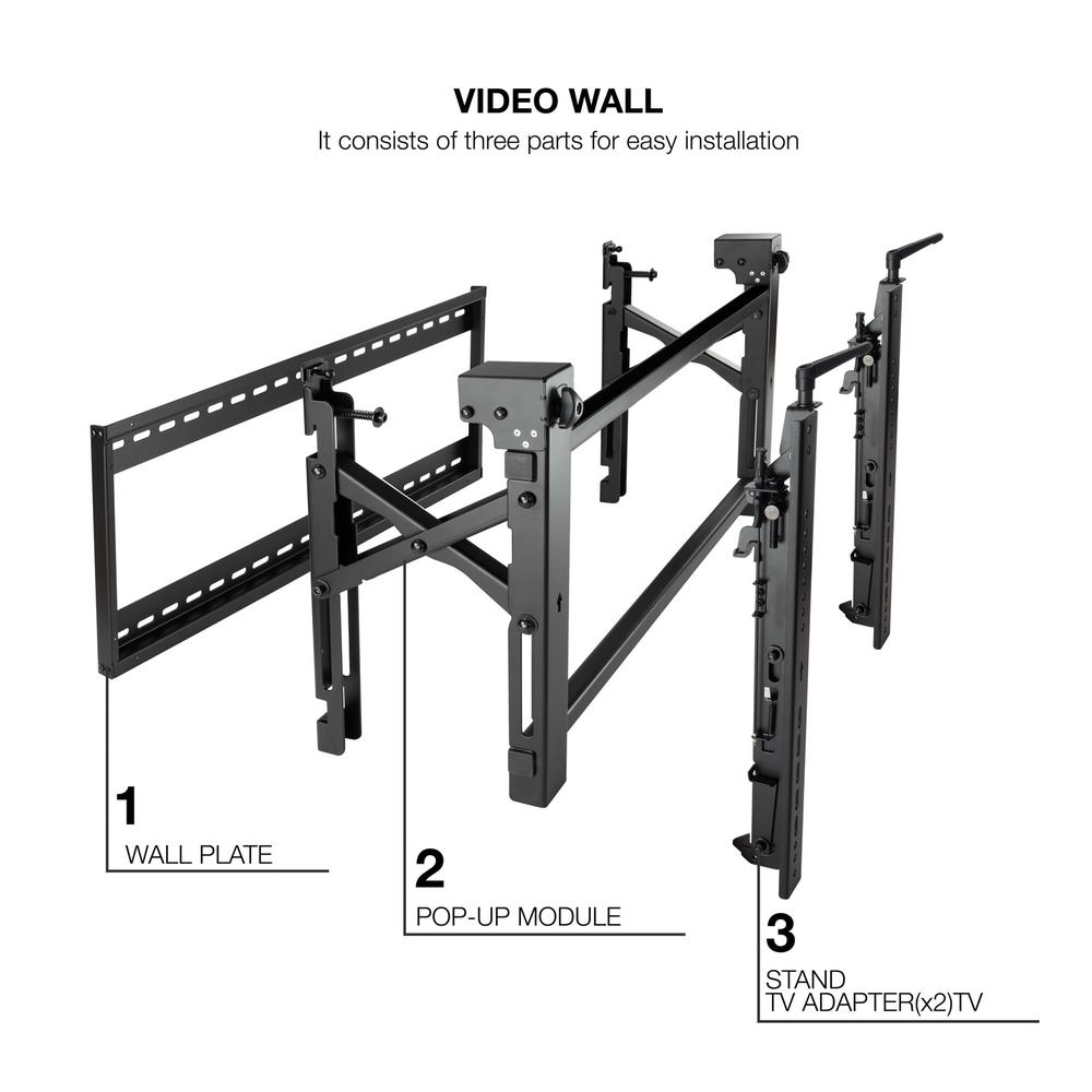 SOPORTE DE PARED TOOQ VESA HASTA 70" 800X400MM MAX 70KG
