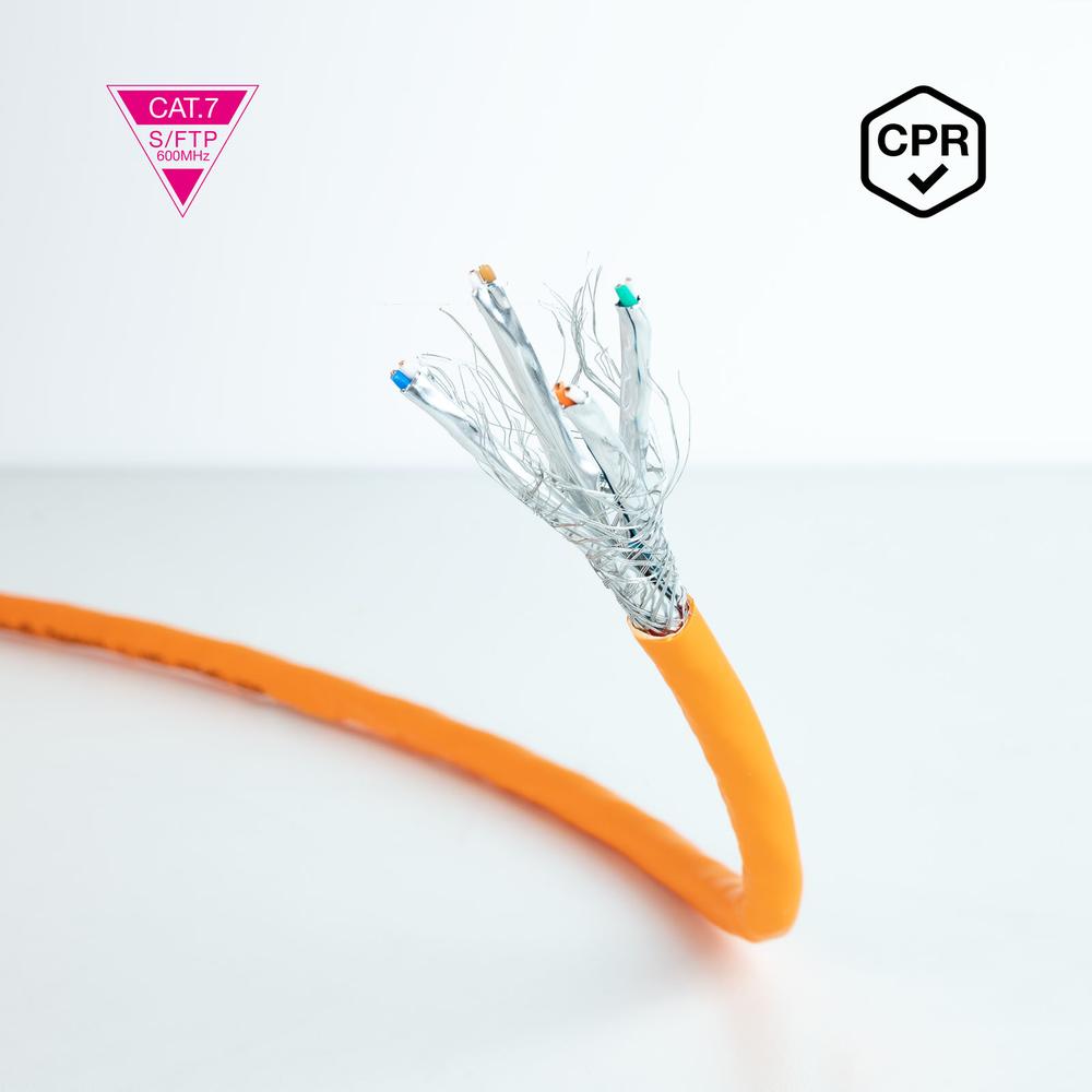 BOBINA CABLE RED LSZH CAT7 RJ45 NANOCABLE 100M AWG23