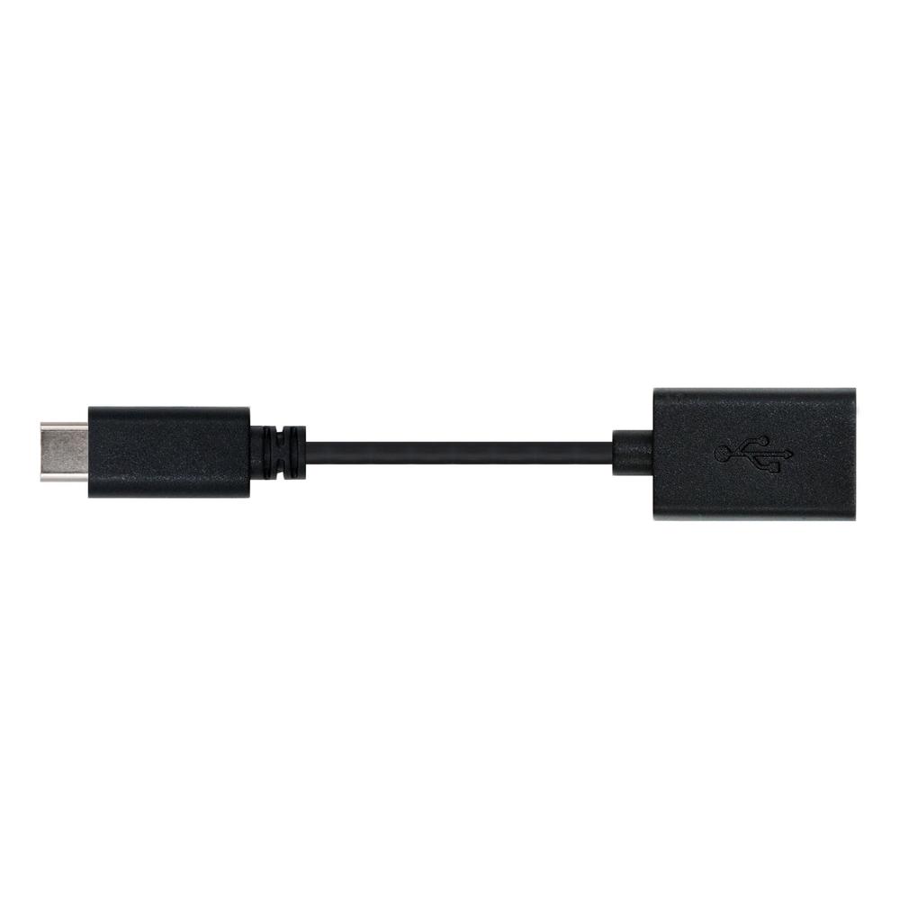 CABLE USB TIPO C A USB 2.0 NANOCABLE 0.15M/ MACHO-HEMBRA/ NEGRO