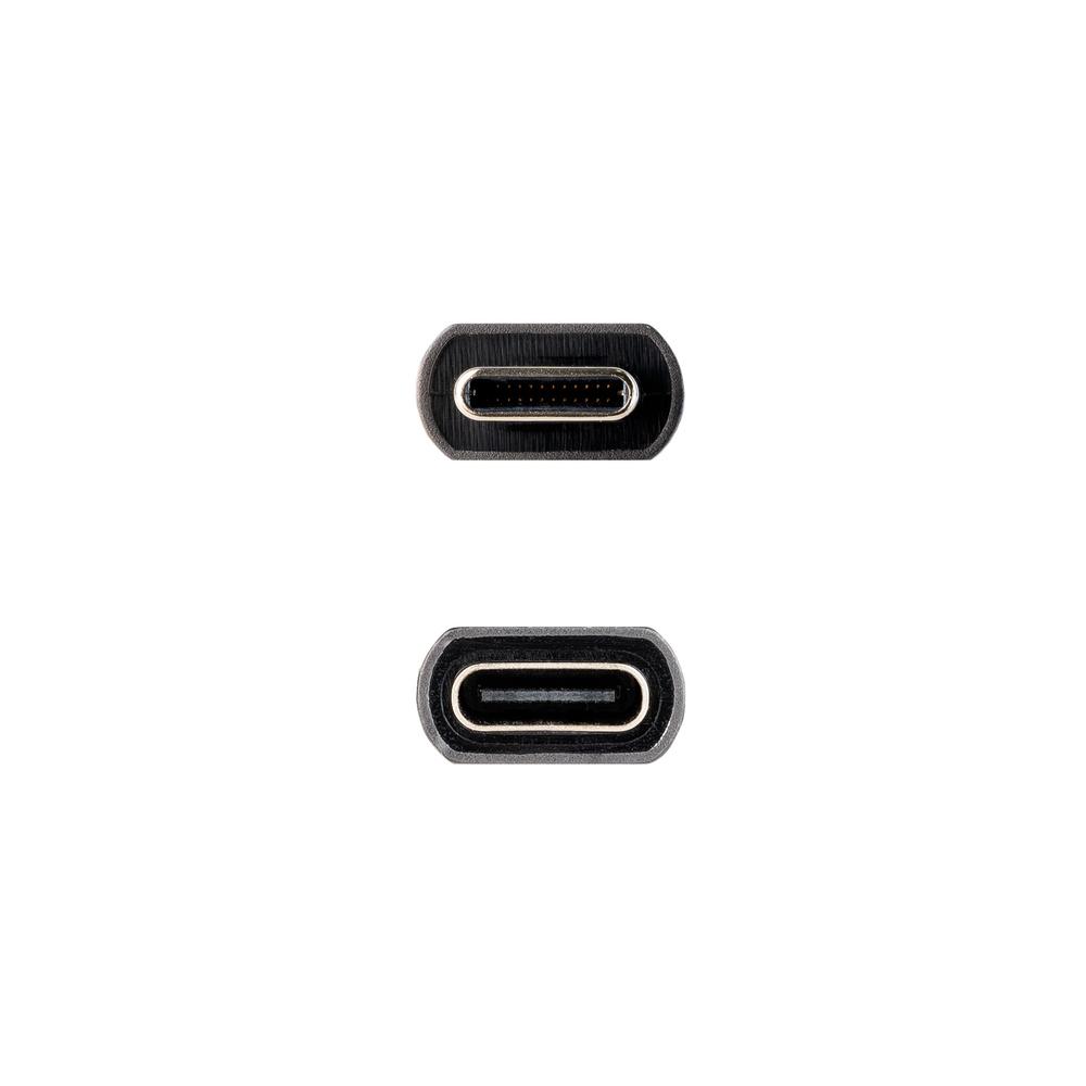 CABLE USB TIPO C NANOCABLE 0.5M/ MACHO-HEMBRA/ NEGRO