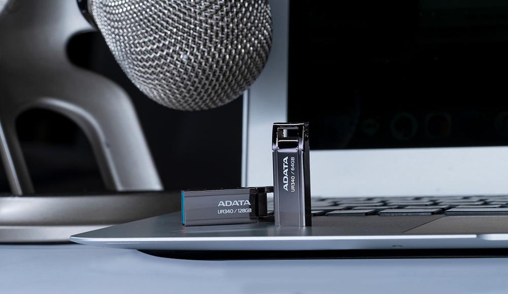 MEMORIA USB 3.2 ADATA UR340 128GB NEGRO METALICO