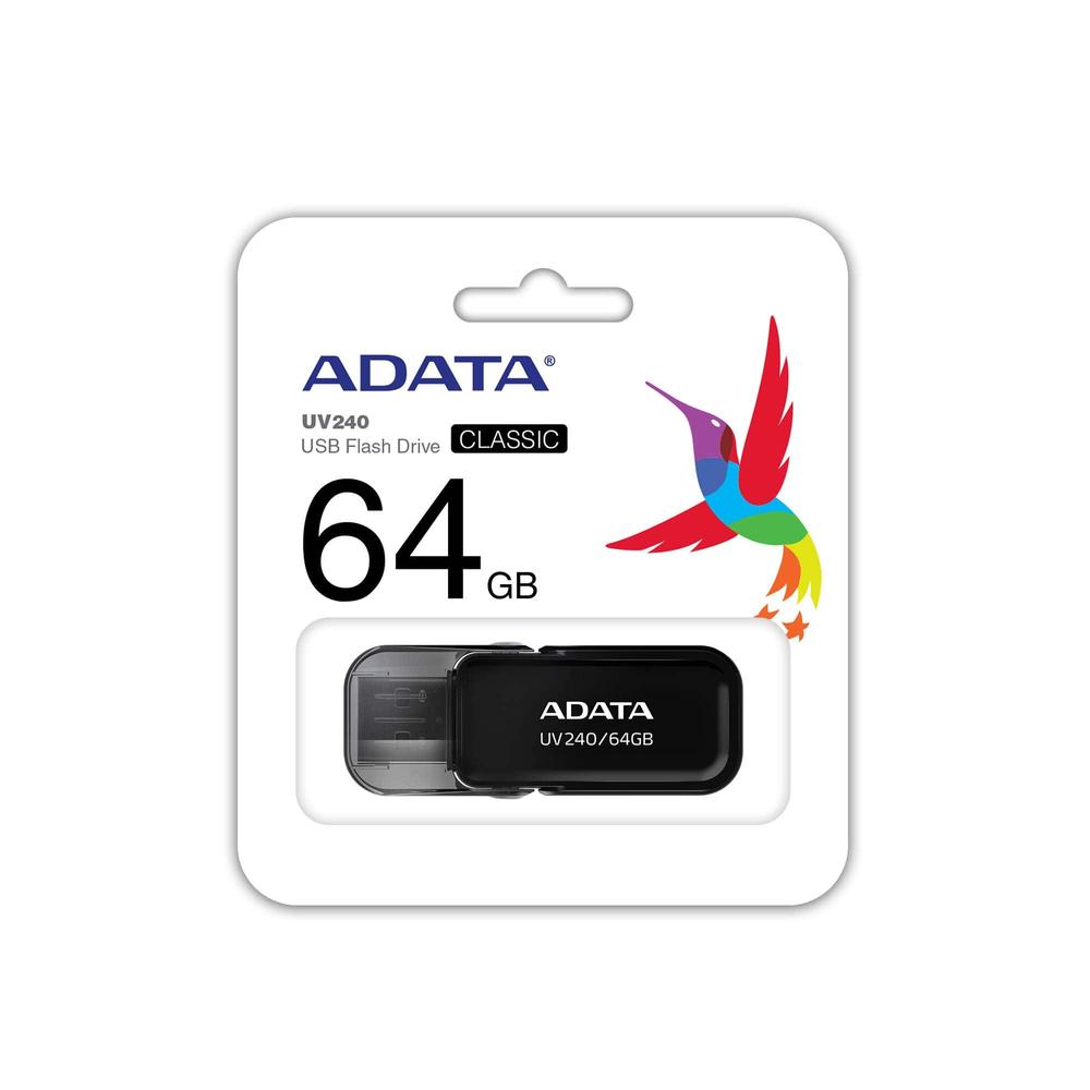 MEMORIA USB 2.0 ADATA UV240 64GB NEGRO